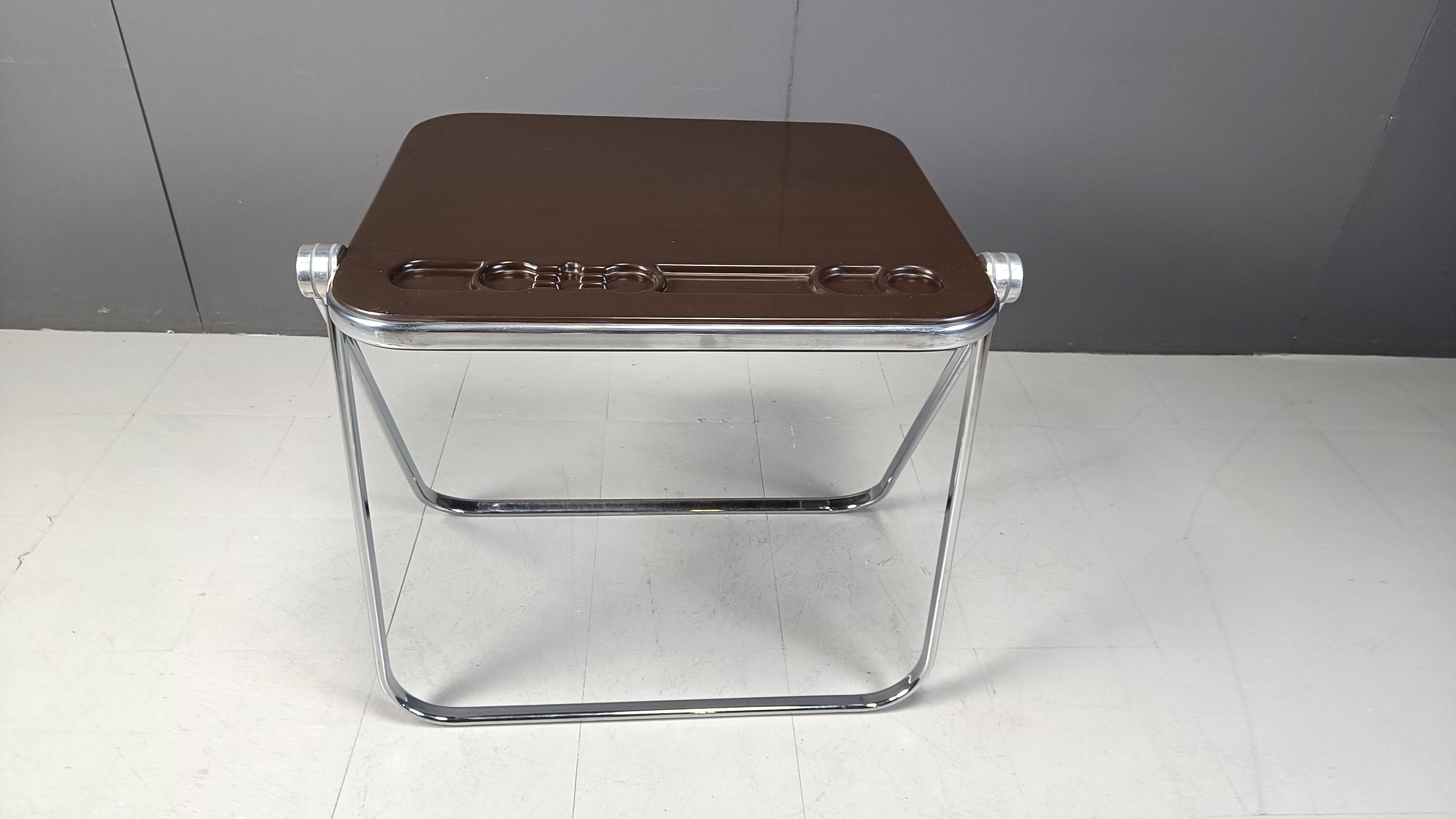 Space Age Platone folding table by Giancarlo Piretti for Castelli, 1970s