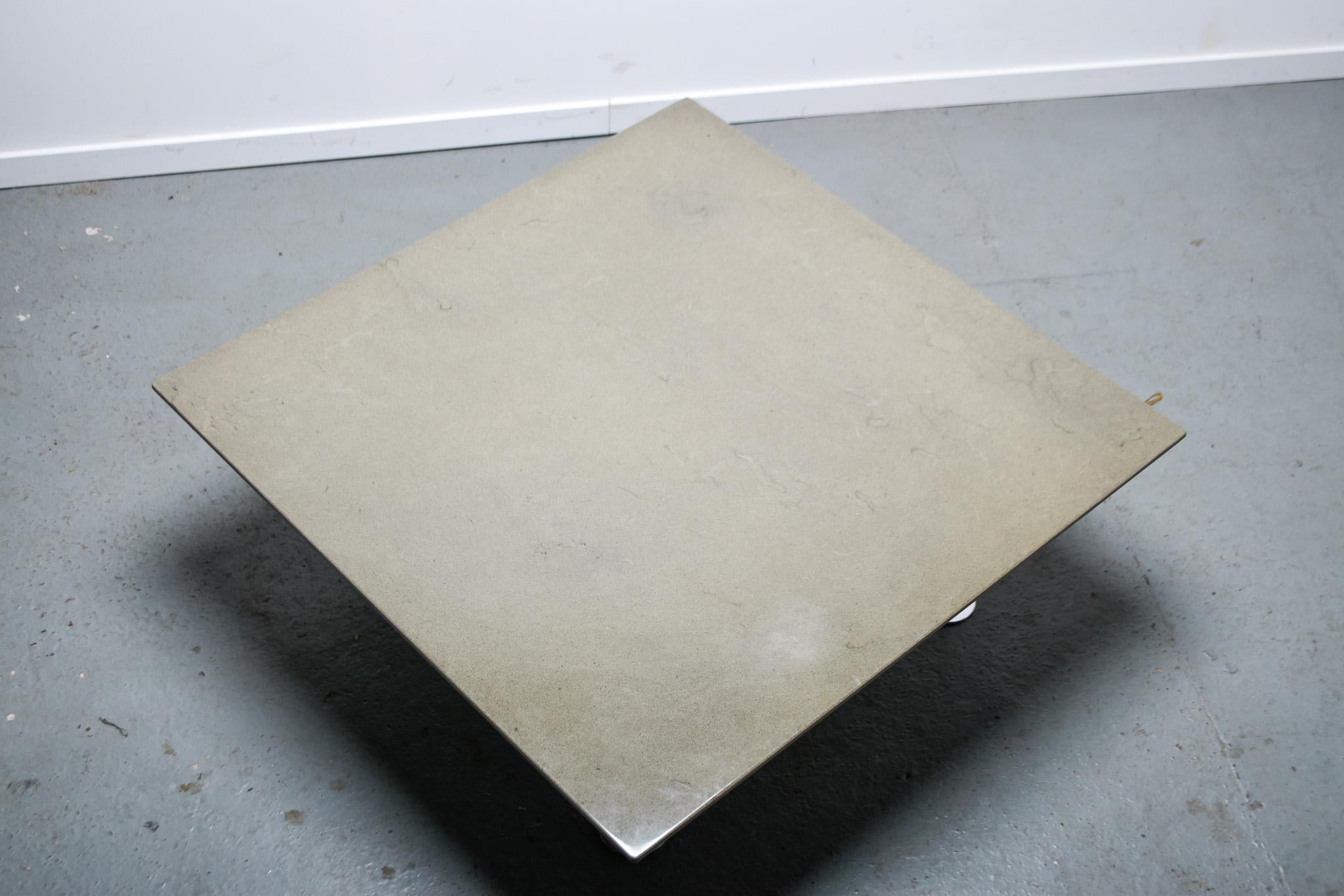 Platos polished stone coffee table Circa. 1988 For Sale 2