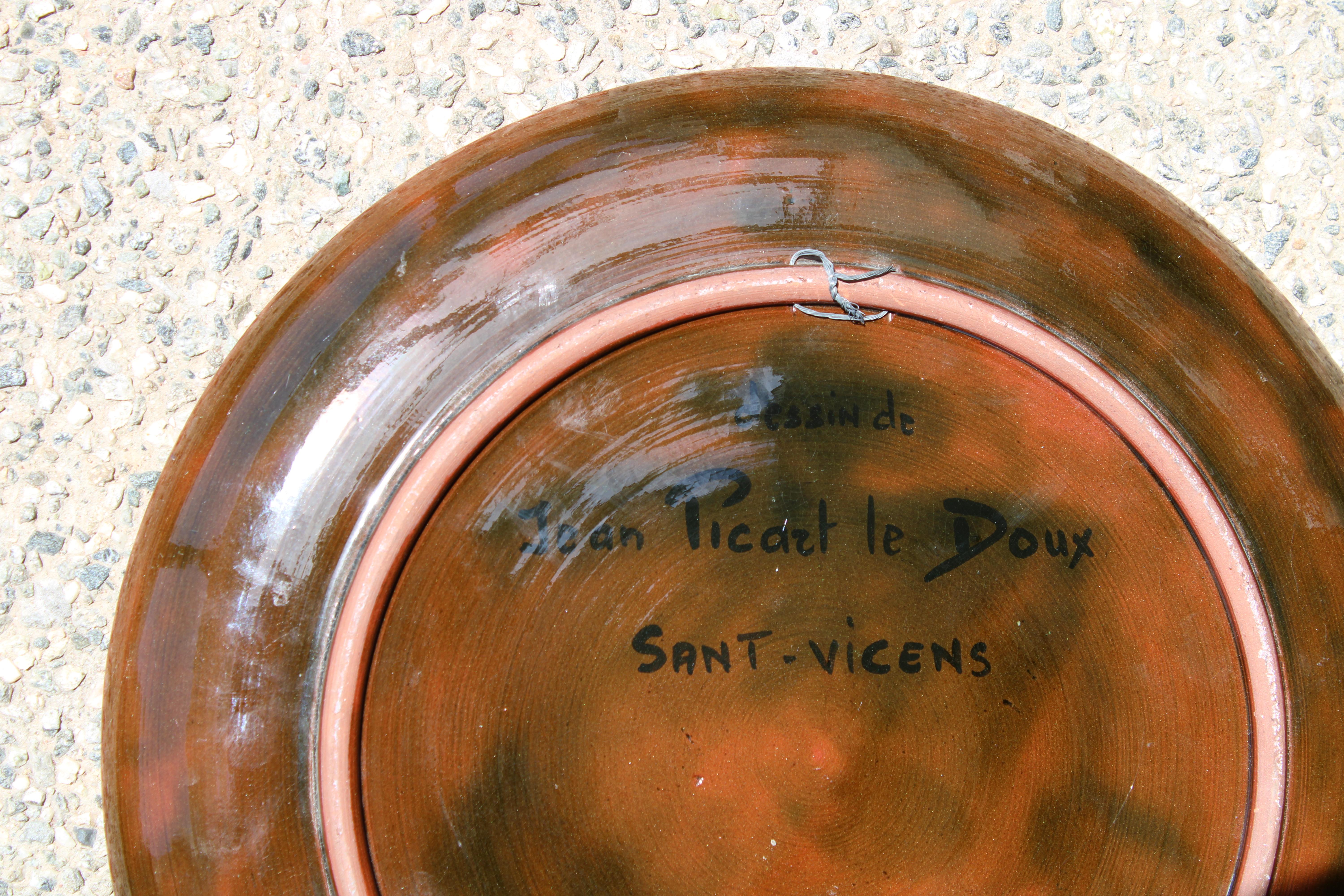 Plato de Jean Picart Le Doux, Sant-vicens, 45/50 Francés en venta