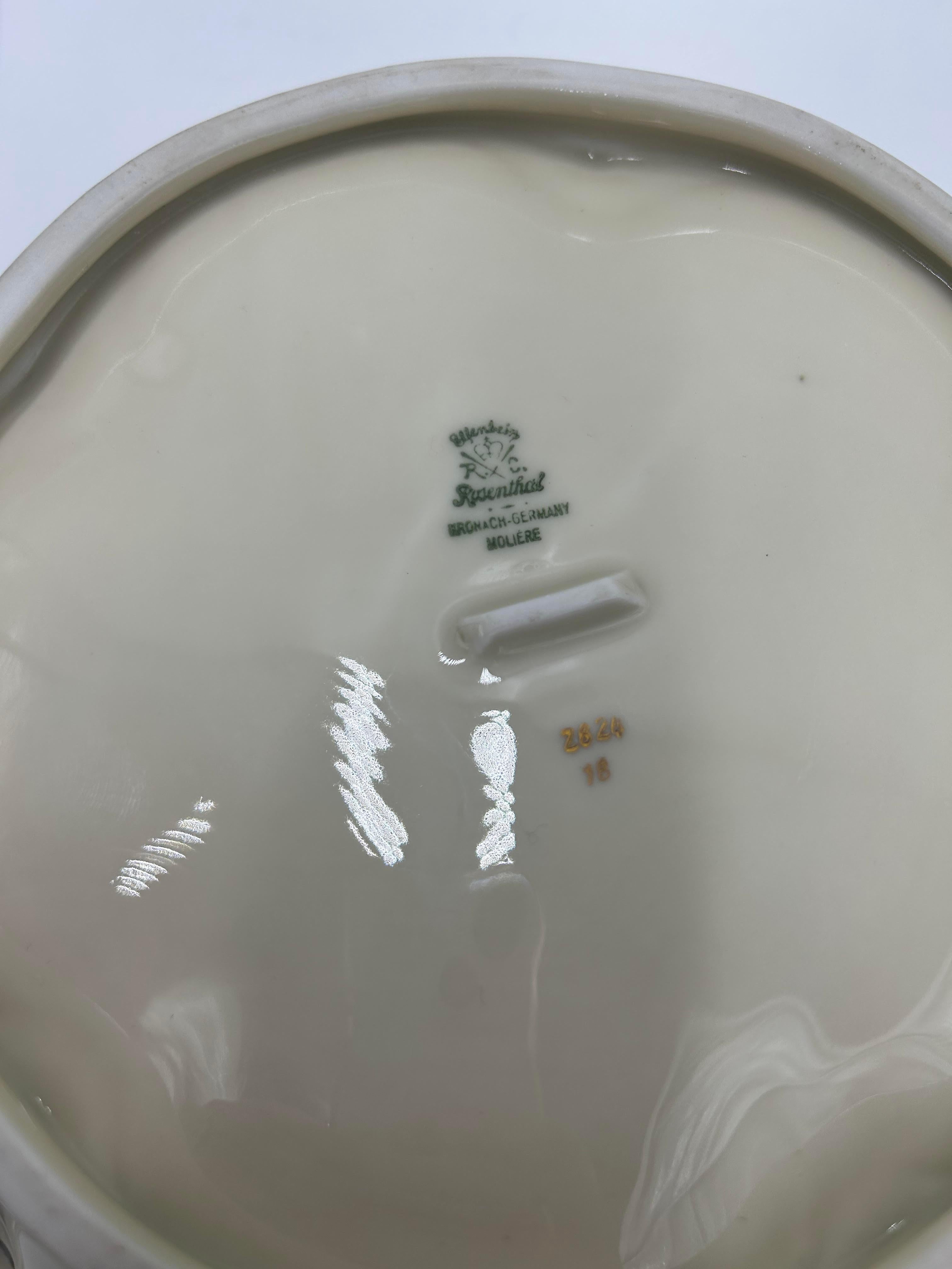Porcelain Platter on Legs, Rosenthal Moliere, 1938-1952