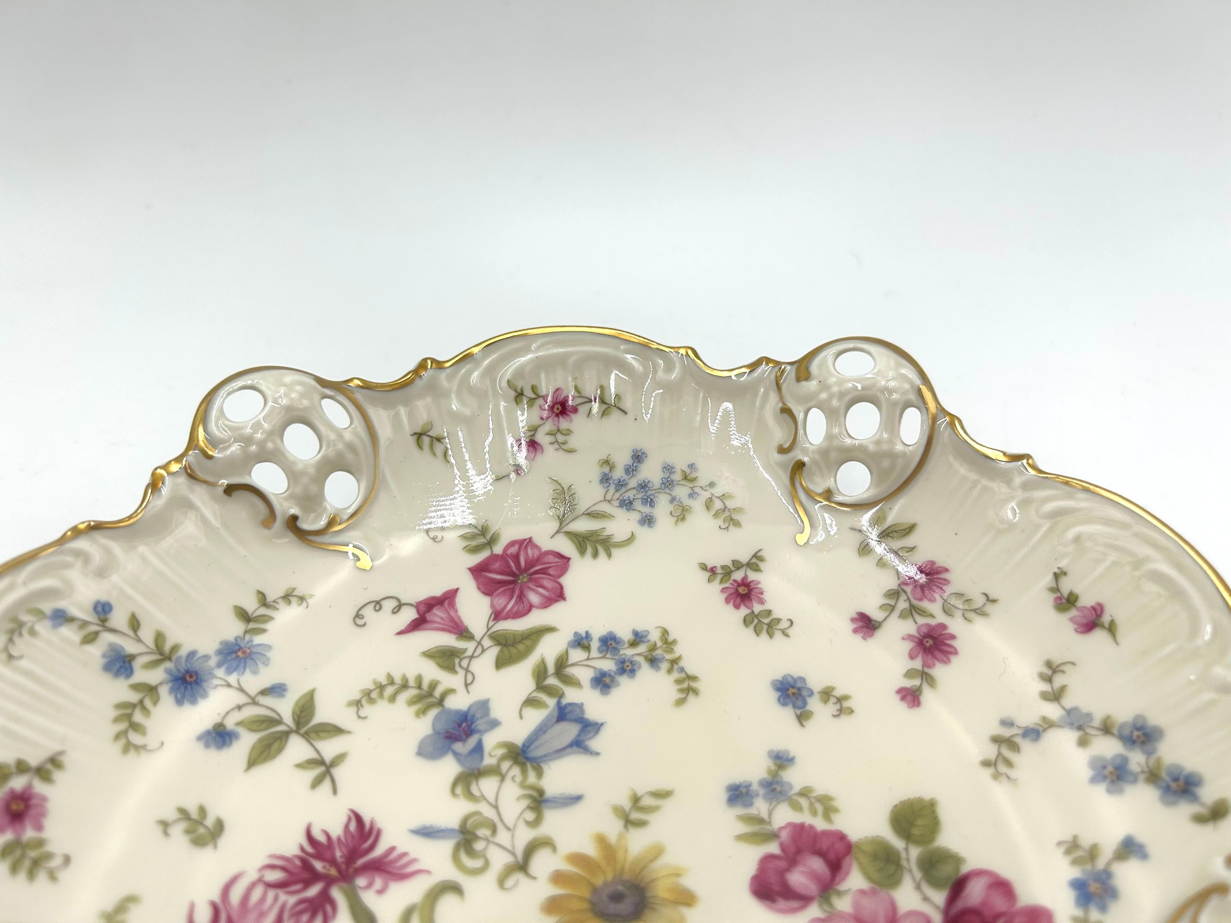 German Platter on Legs, Rosenthal Moliere, 1945 For Sale