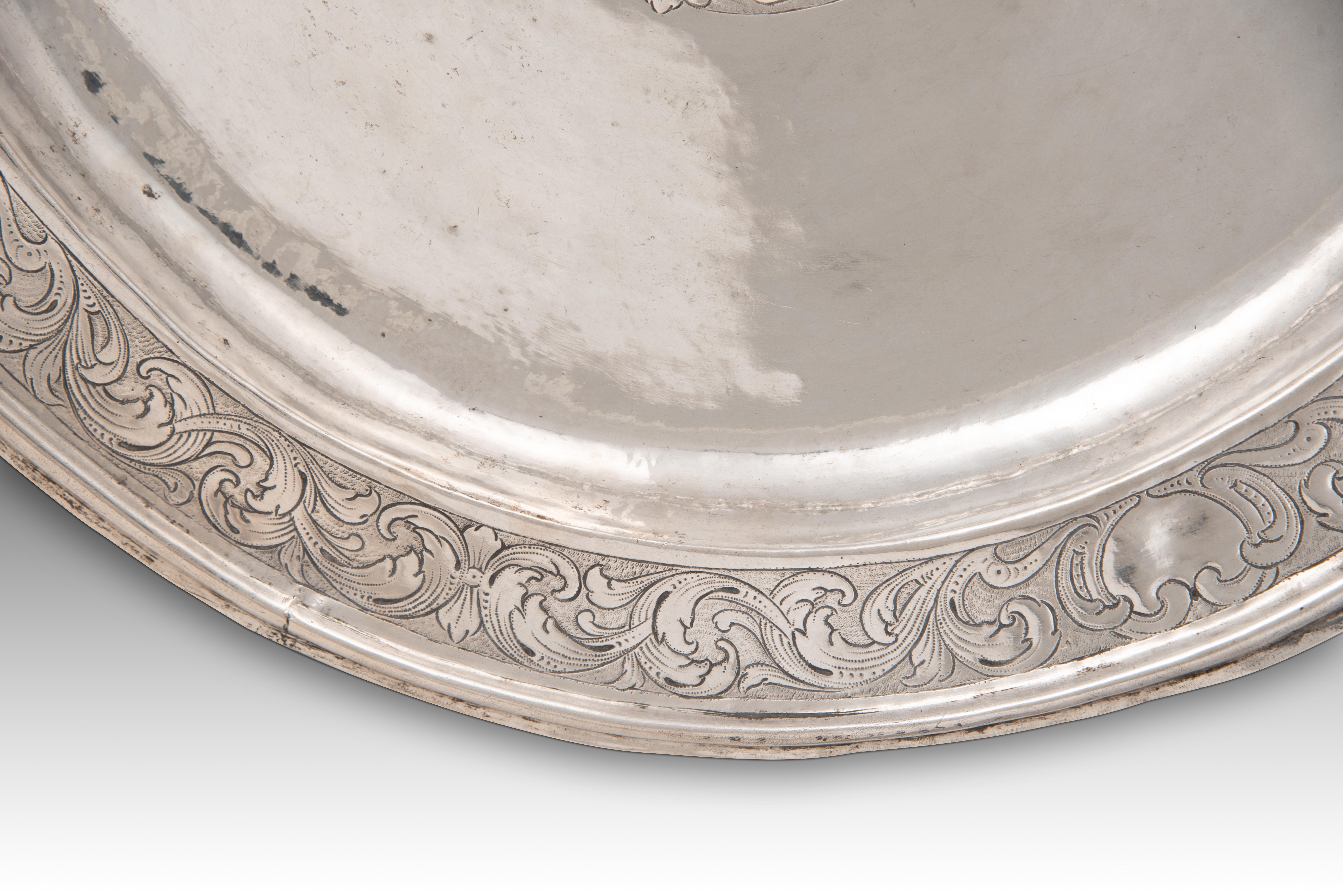 Argento Piatto. Silver. Zaragoza, Spagna, circa 1700.