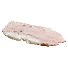 Plateau Plateau Valet Strata II Sculptural Plateau en grès espagnol et quartz blanc