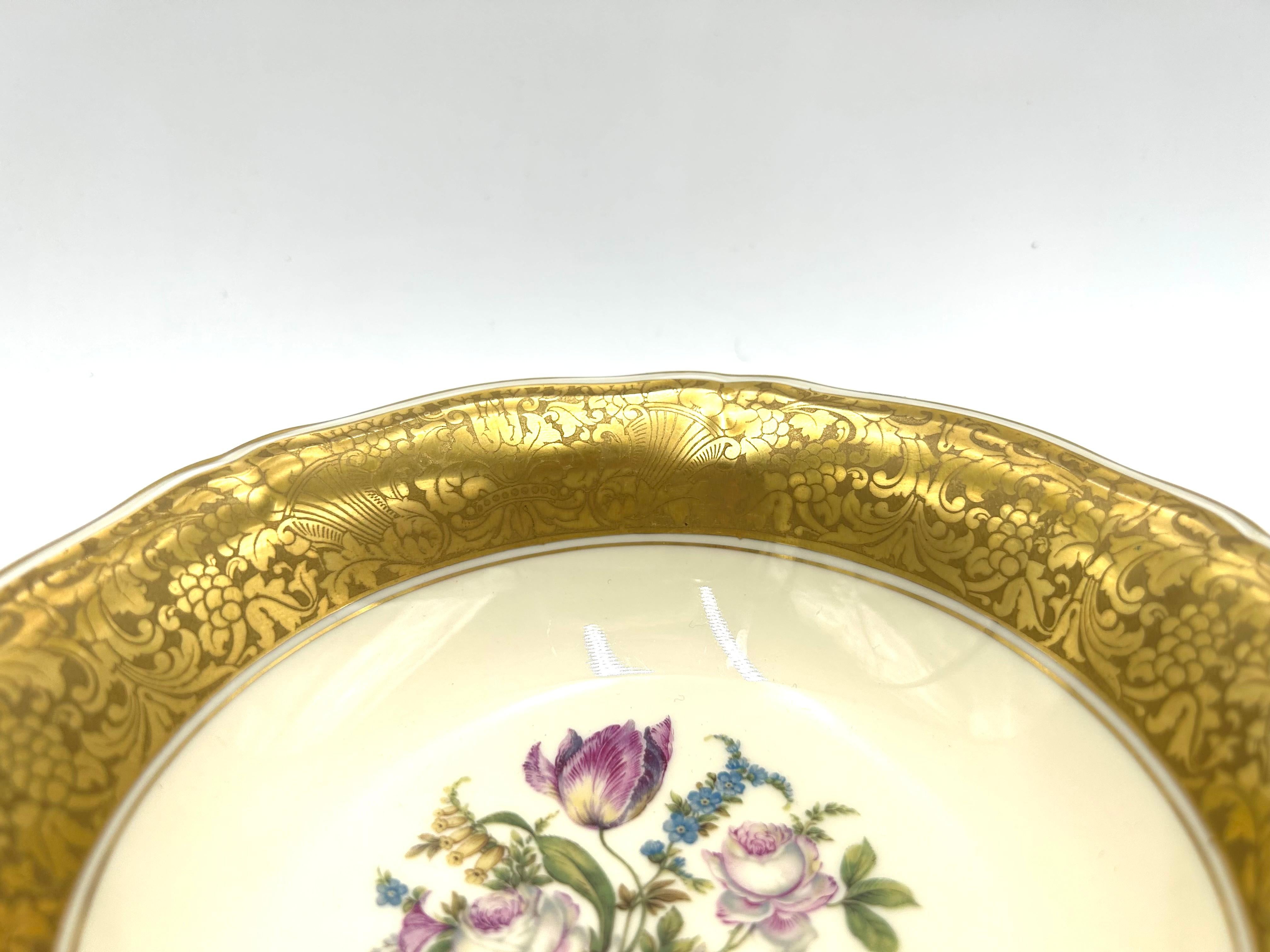 Mid-20th Century Platter with Gilding, Rosenthal Chippendale, Germany, 1940s For Sale