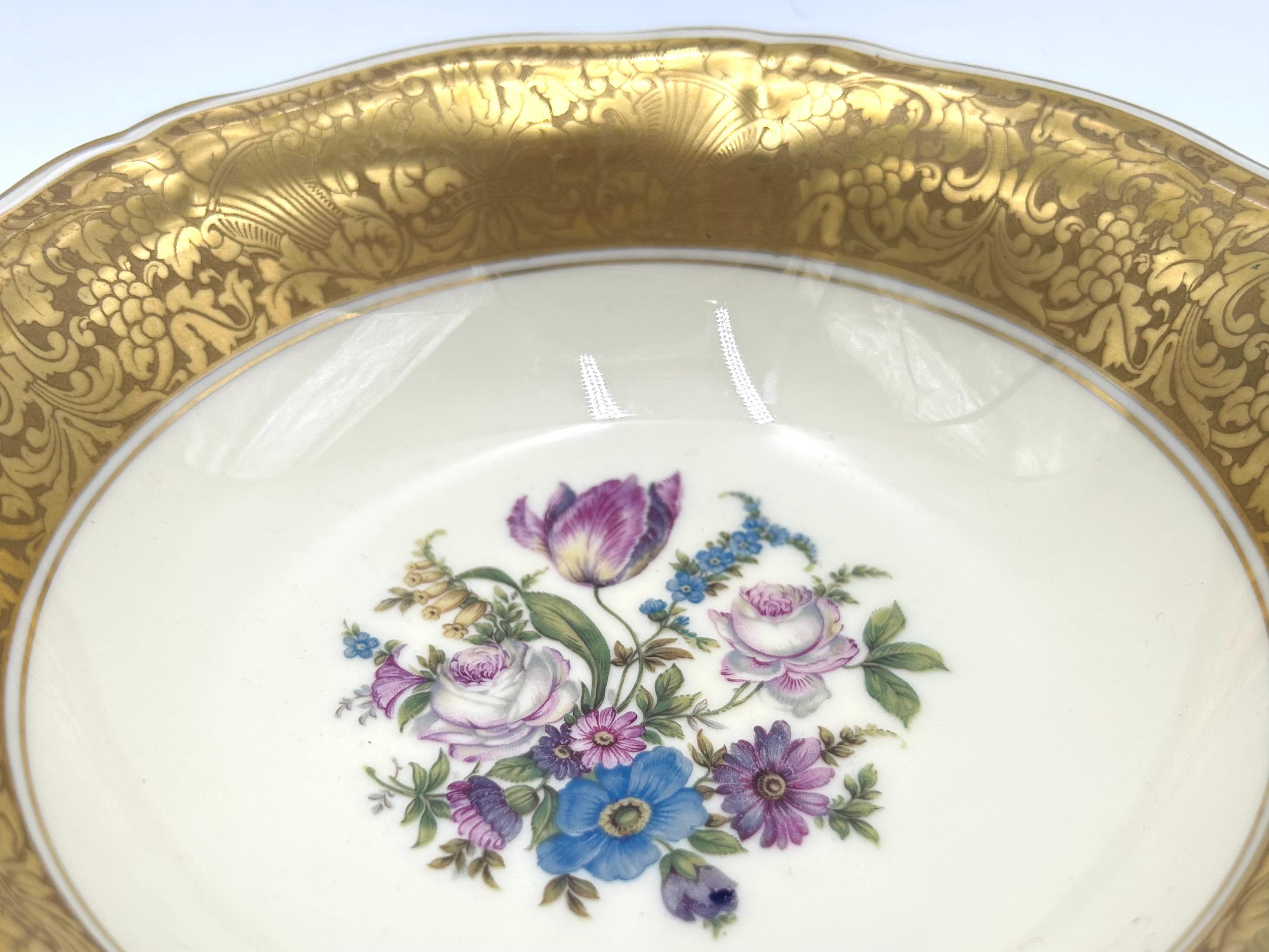 Porcelain Platter with Gilding, Rosenthal Chippendale, Germany, 1940s For Sale