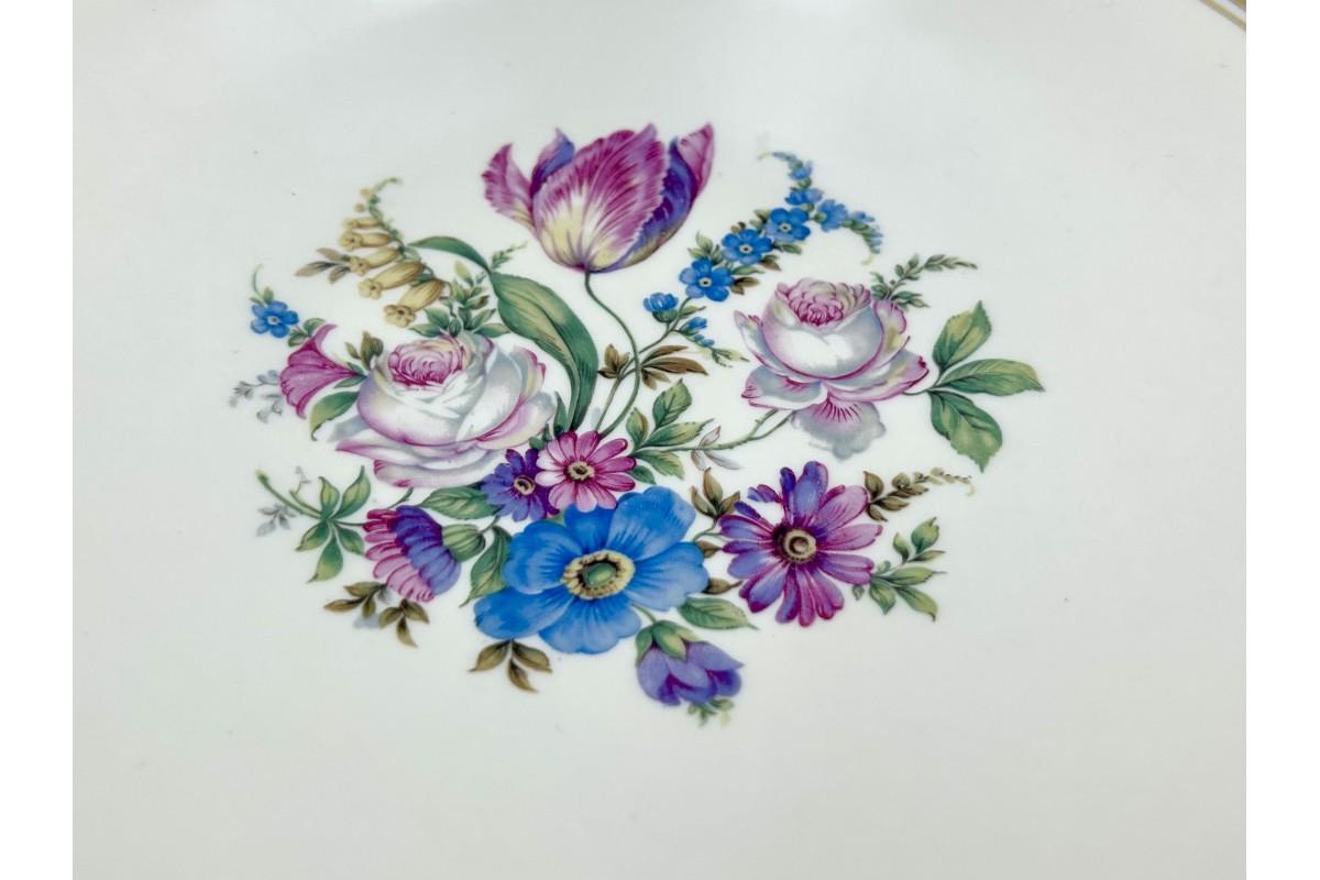 Porcelain Platter with Gilding, Rosenthal Chippendale, Germany, 1940s
