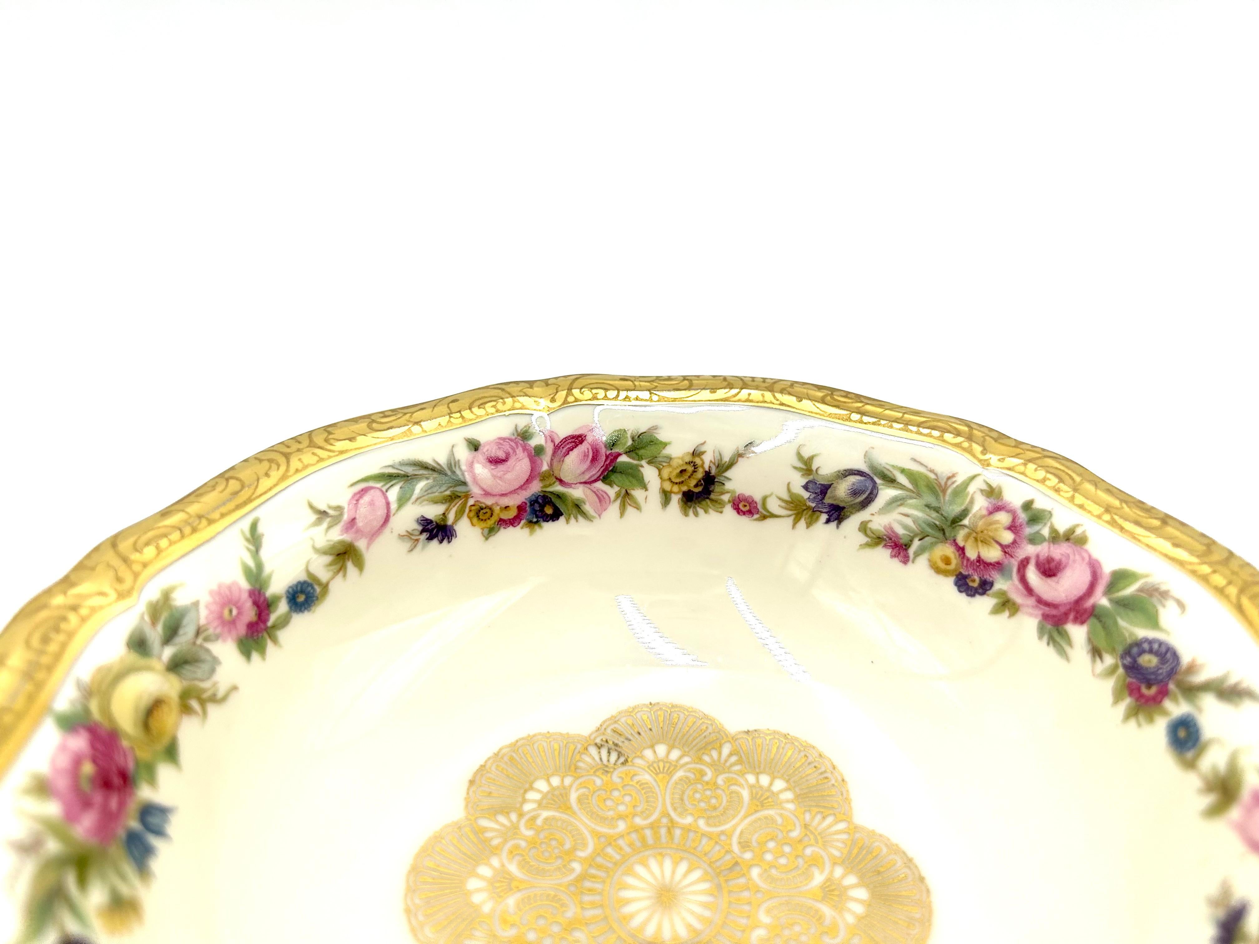 Porcelain Platter with gilding, Rosenthal Chippendale, Germany, 1948 For Sale