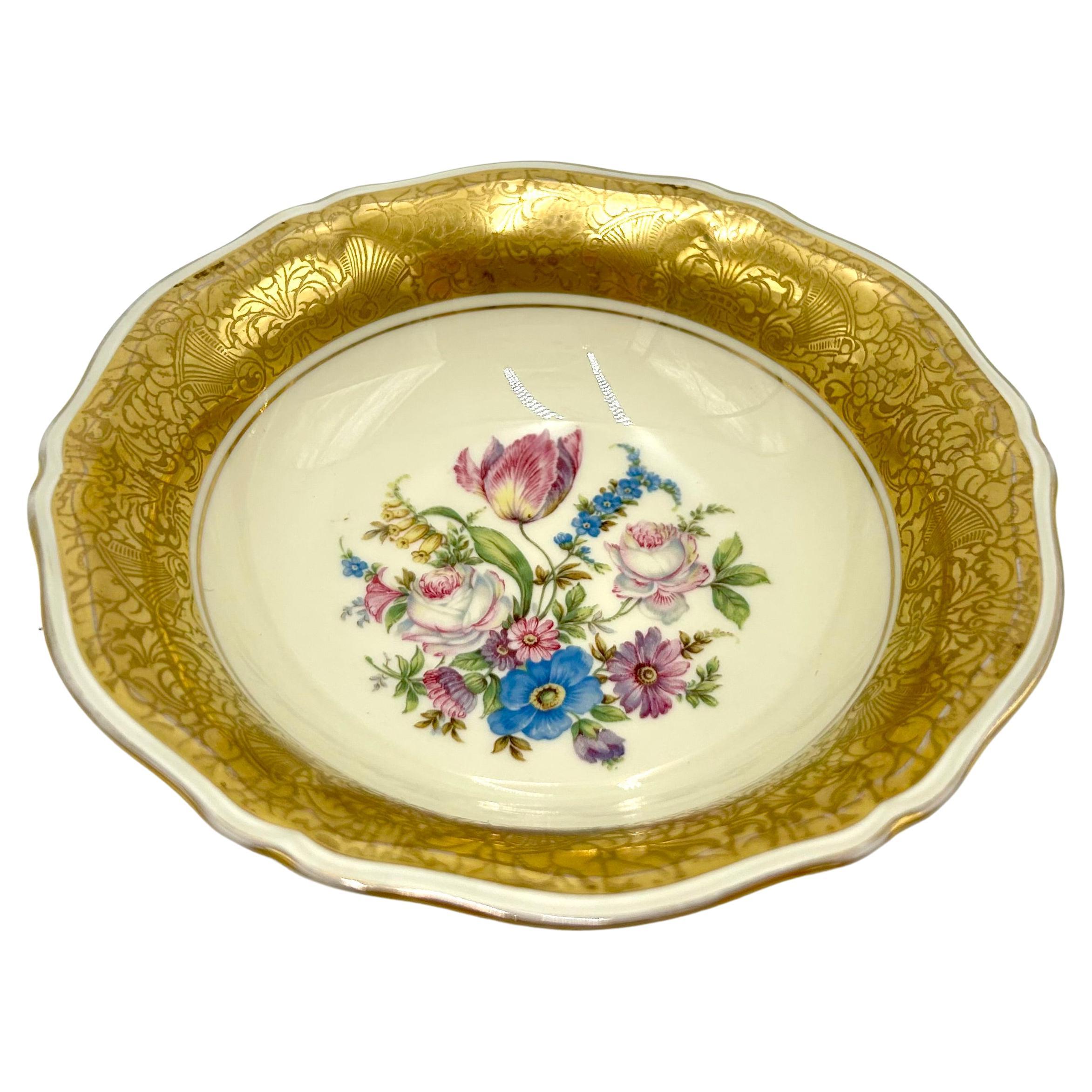 Platter with Gilding, Rosenthal Chippendale, Germany, 1948 For Sale