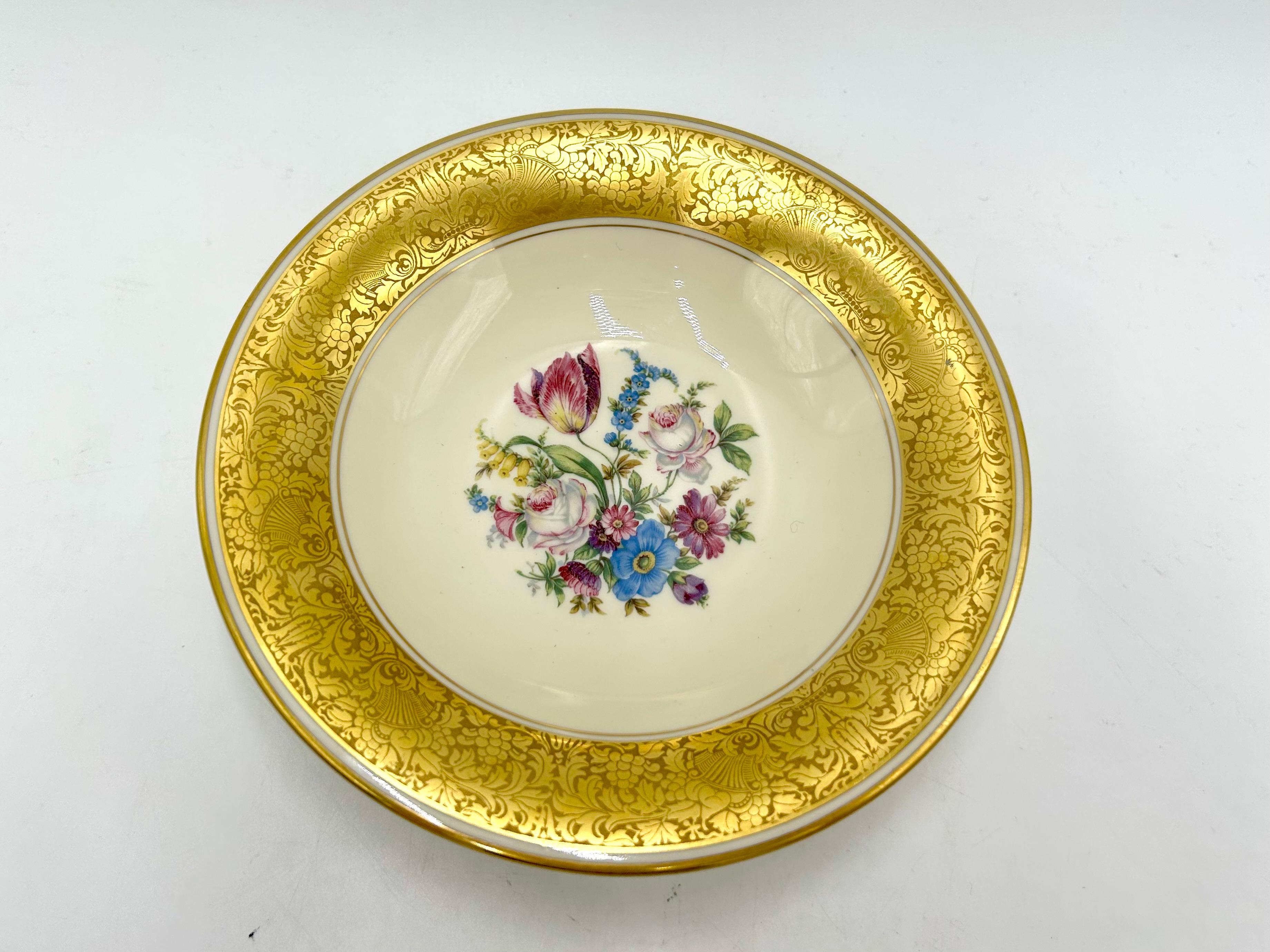 Mid-20th Century Platter with Gilding, Rosenthal, Germany, 1950 For Sale