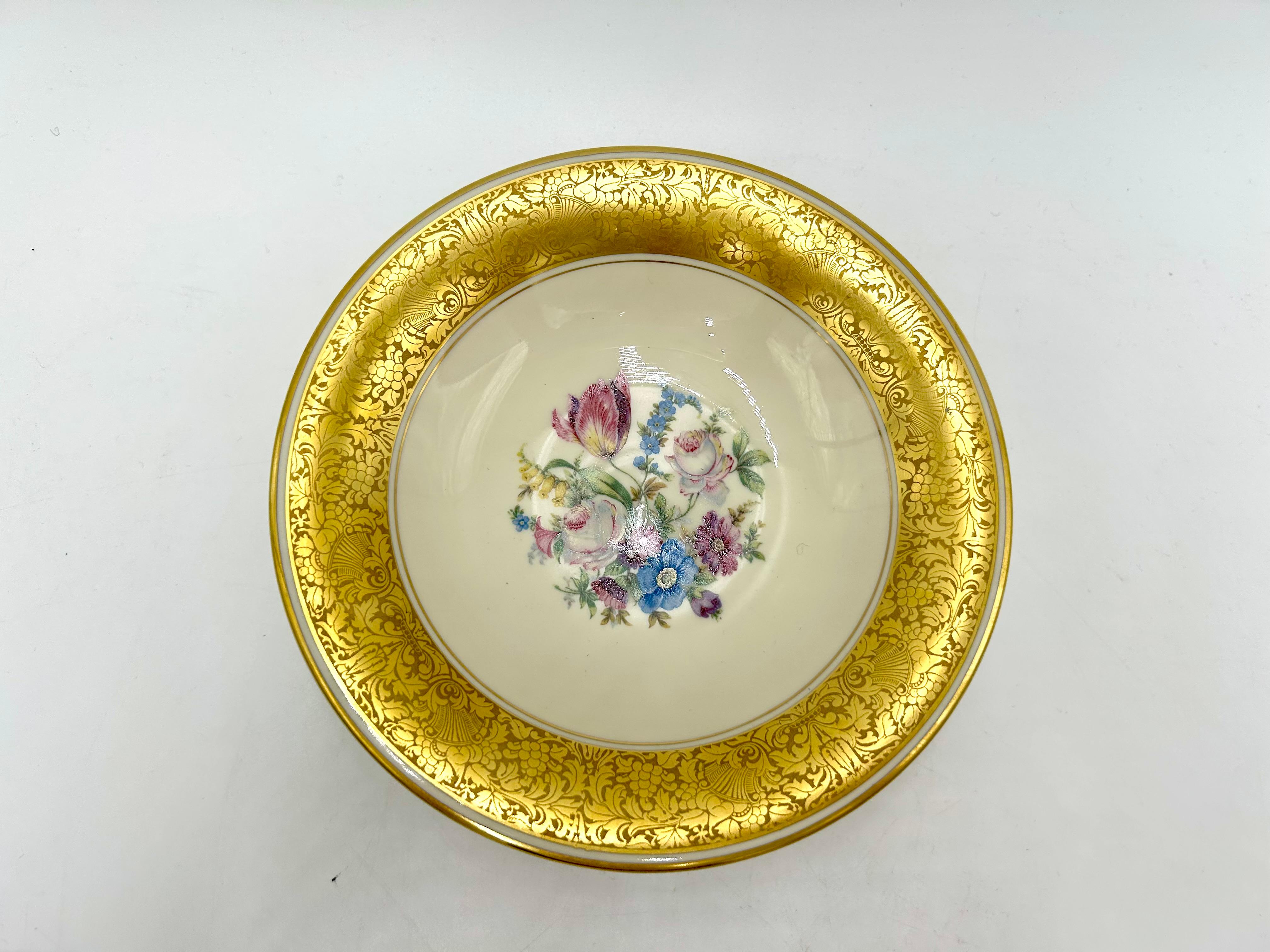 Porcelain Platter with Gilding, Rosenthal, Germany, 1950 For Sale