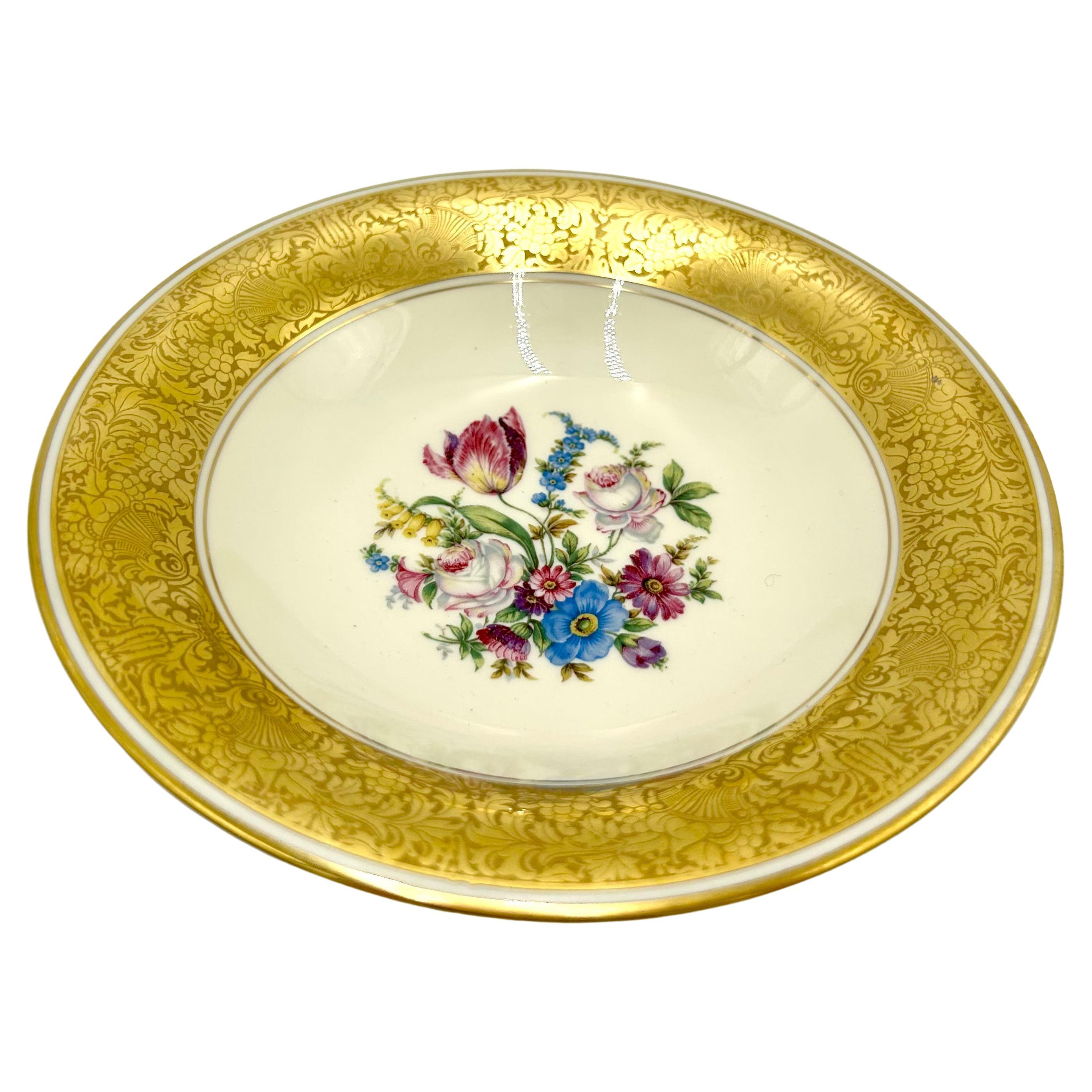 Platter with Gilding, Rosenthal, Germany, 1950 For Sale