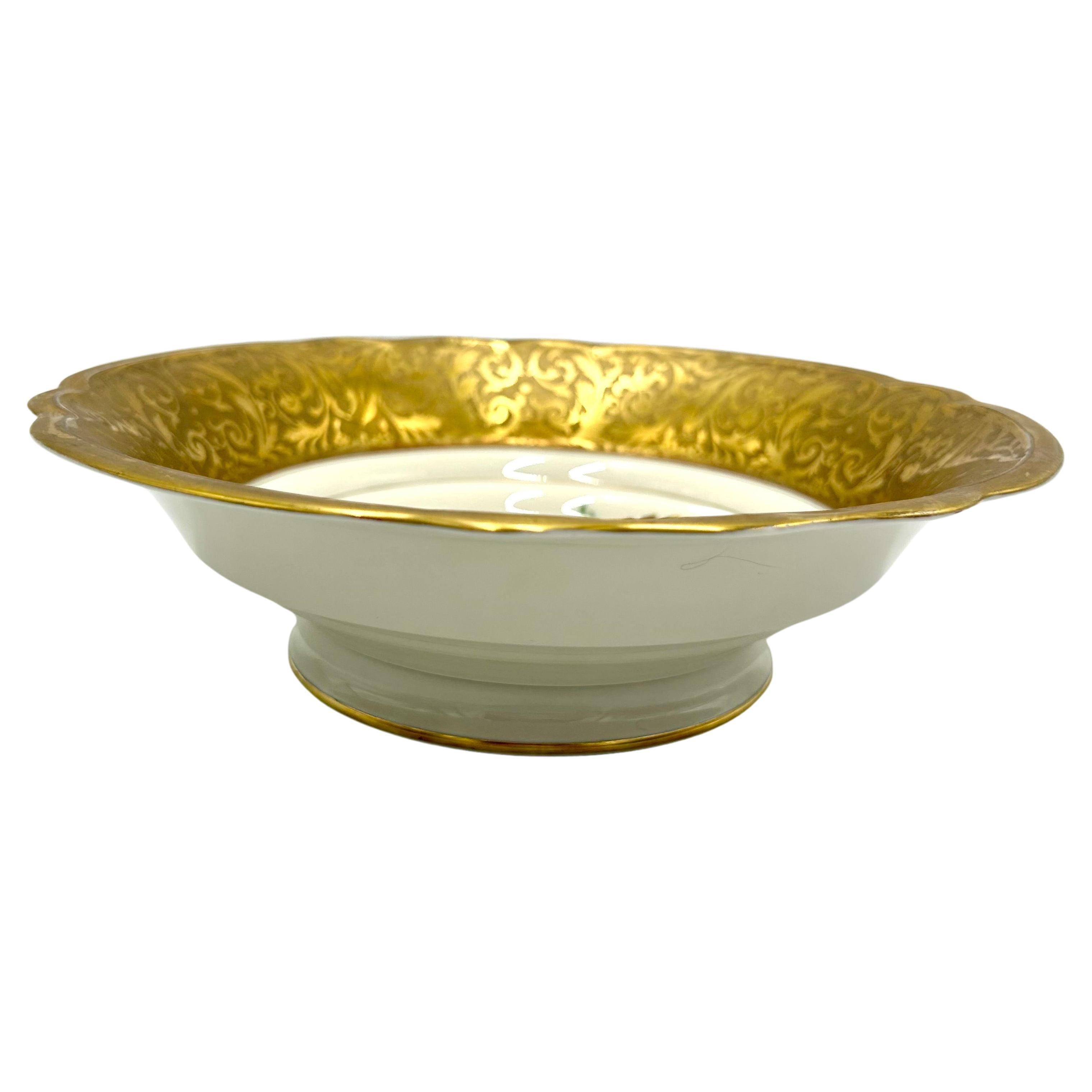 Platter with Gilding, Rosenthal Pompadour, Germany, Mid-20th Century For Sale