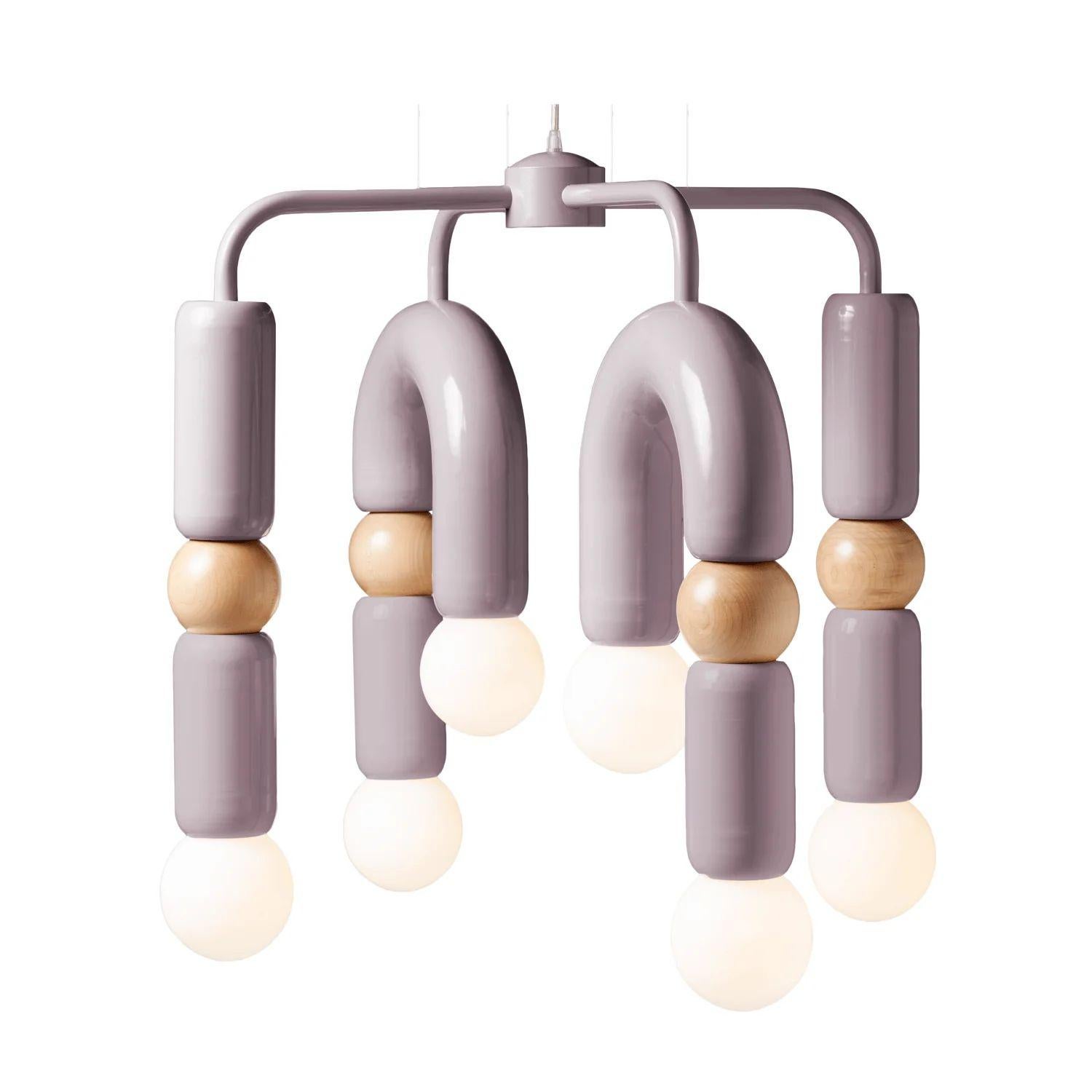 Play IV Pendant Lamp by Utu Lamps
Dimensions: W 96 x D 71 x H 71 cm
Materials: Lacquered metal, Natural oak.
Variations Available. Please contact us.

All our lamps can be wired according to each country. If sold to the USA it will be wired for the