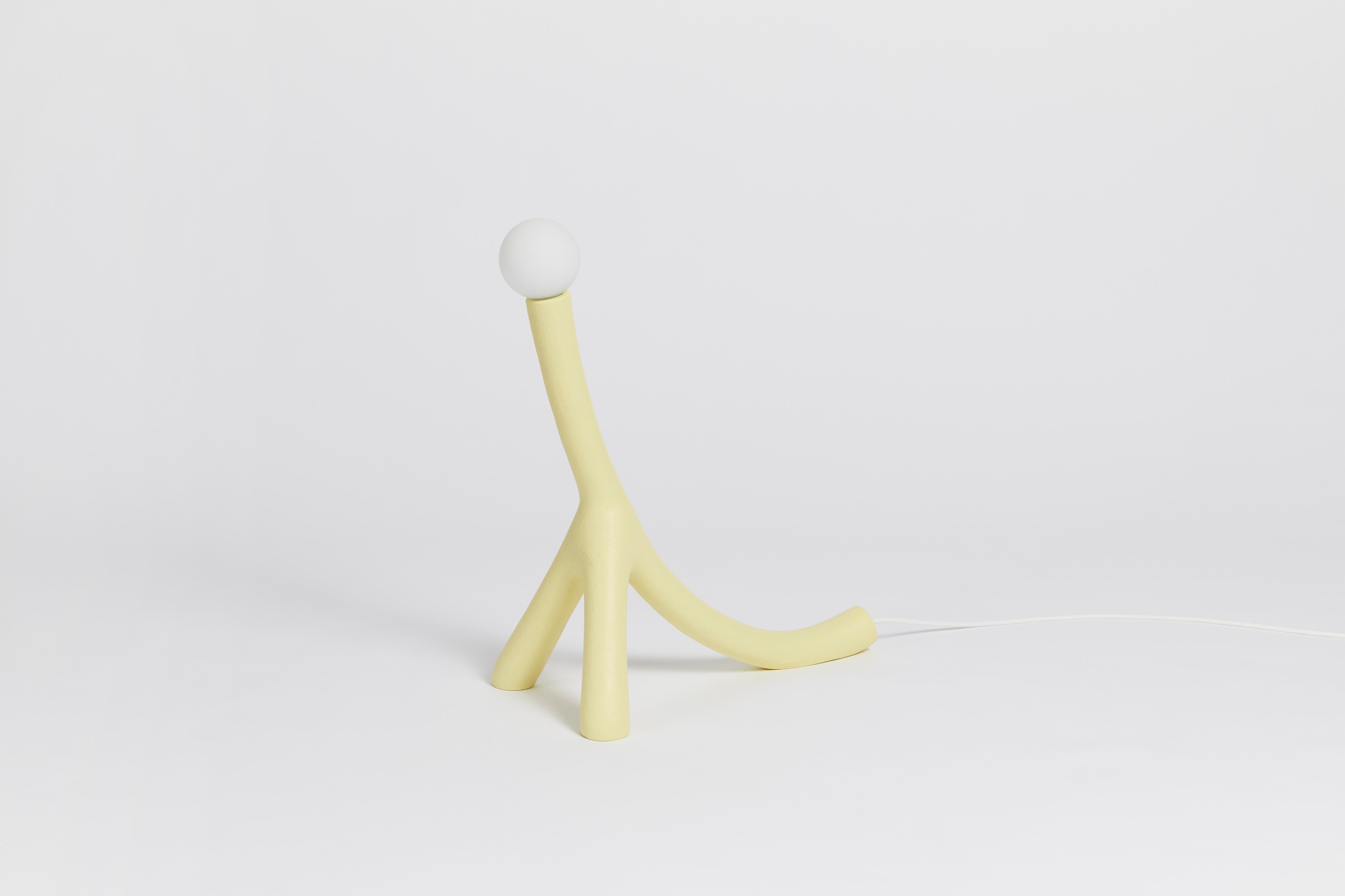 Play Object desk light 01 by HWE
Limited Edition
Materials: Waste SLS 3D nylon powder, Sand from sustainable sources
Dimensions: L 48 x W 27 x H 57 cm 
Colour: Anthracite, Aqua, Cream, Lemon, Pink and Grey
Finish: Matte, Sealed surface

All our