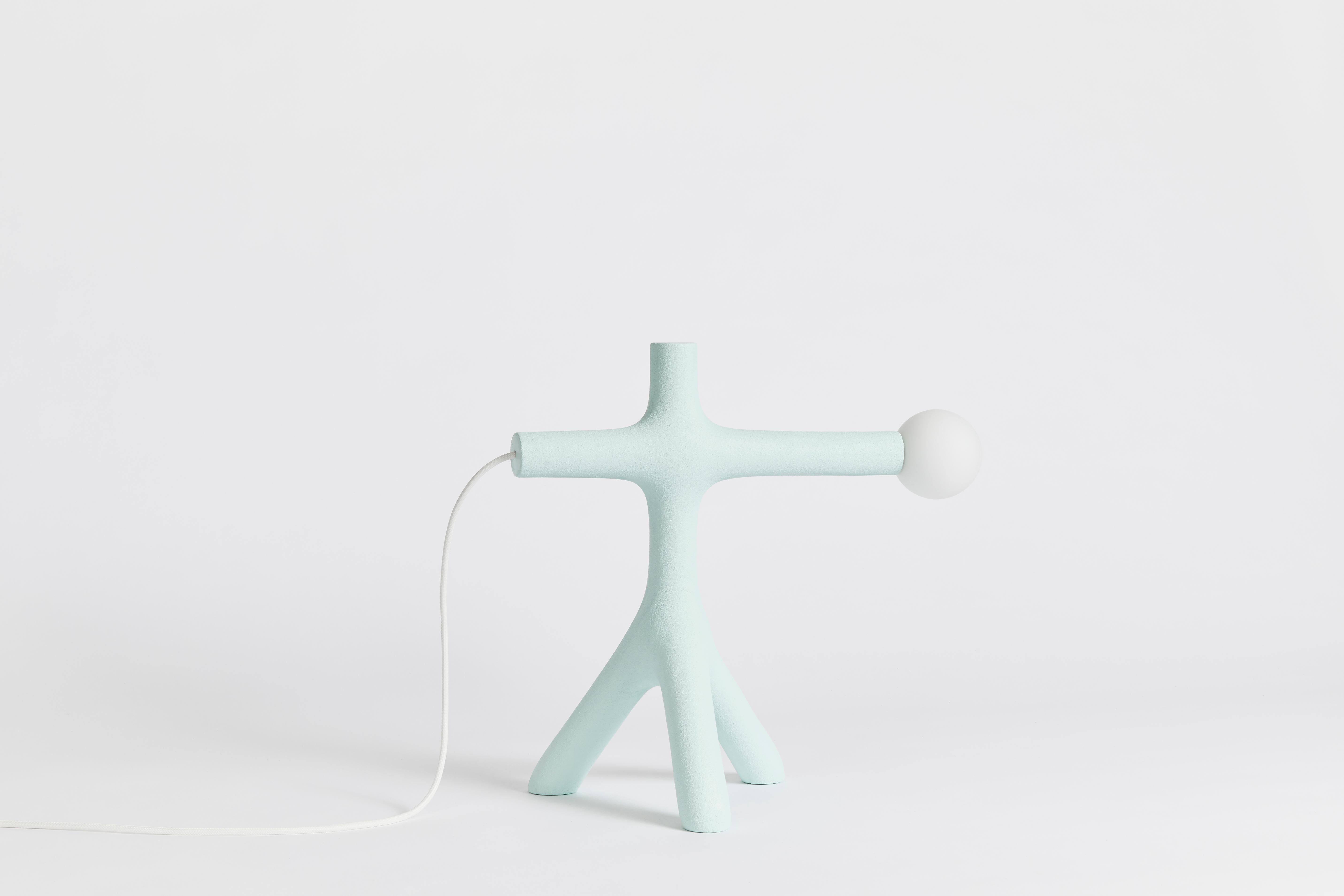 Play object desk light 03 by HWE
Limited edition
Materials: Waste SLS 3D nylon powder, Sand from sustainable sources
Dimensions: H 45 x W 47 x D 25 cm 
Colour: Anthracite, aqua, cream, lemon, pink and grey
Finish: Matte, sealed surface

All