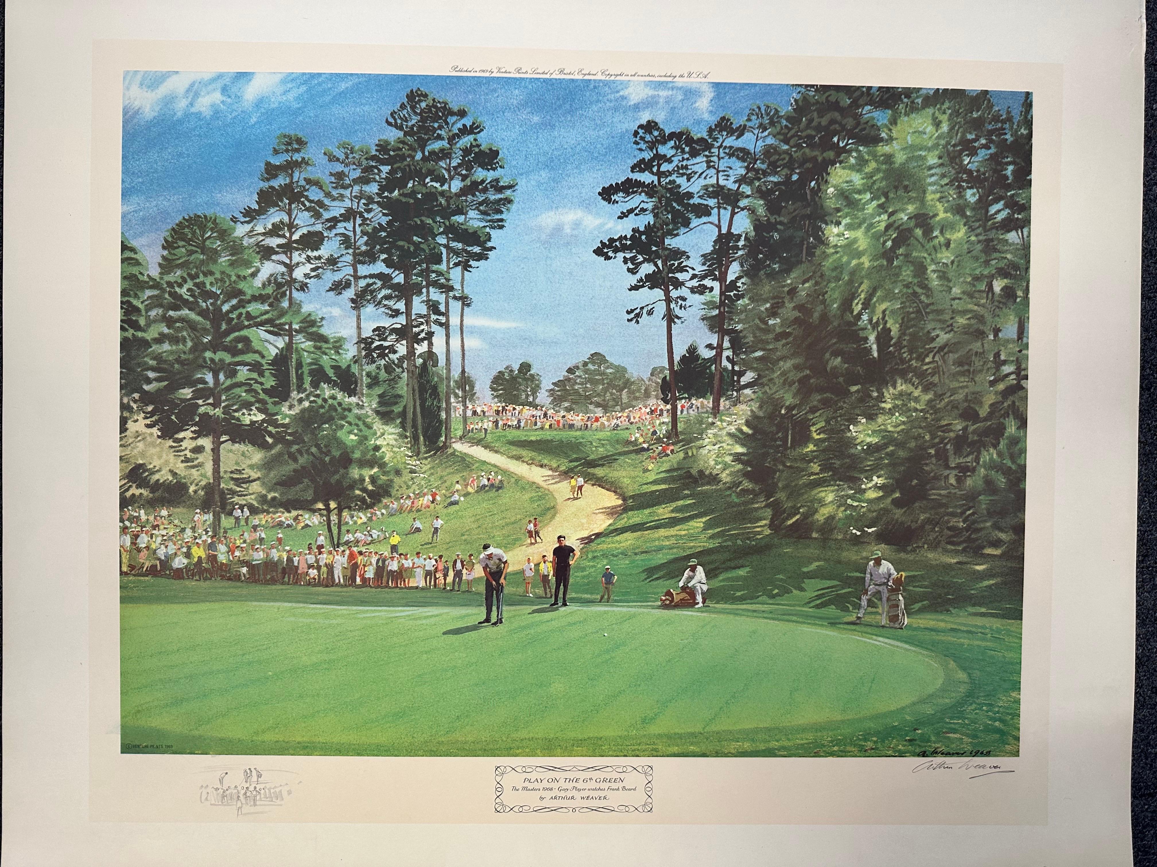 Stampa litografica da golf altamente collezionabile 