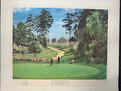 "Play On The 6th Green" Golf Print with Original Sketch by Arthur Weaver