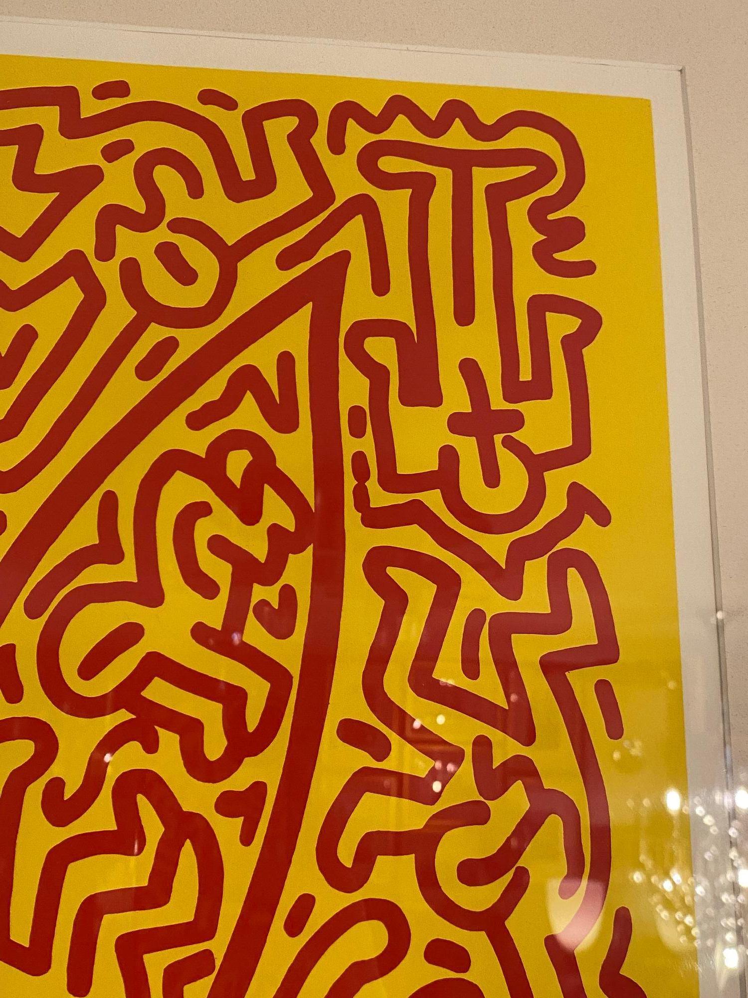 Glass 'Playboy Bunny No. 2', Keith Haring Serigraph For Sale