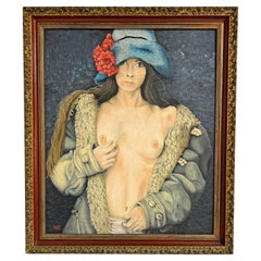 Playboy illustration oil "Wednesday's Child" by Ed Redondo, Dated 1974