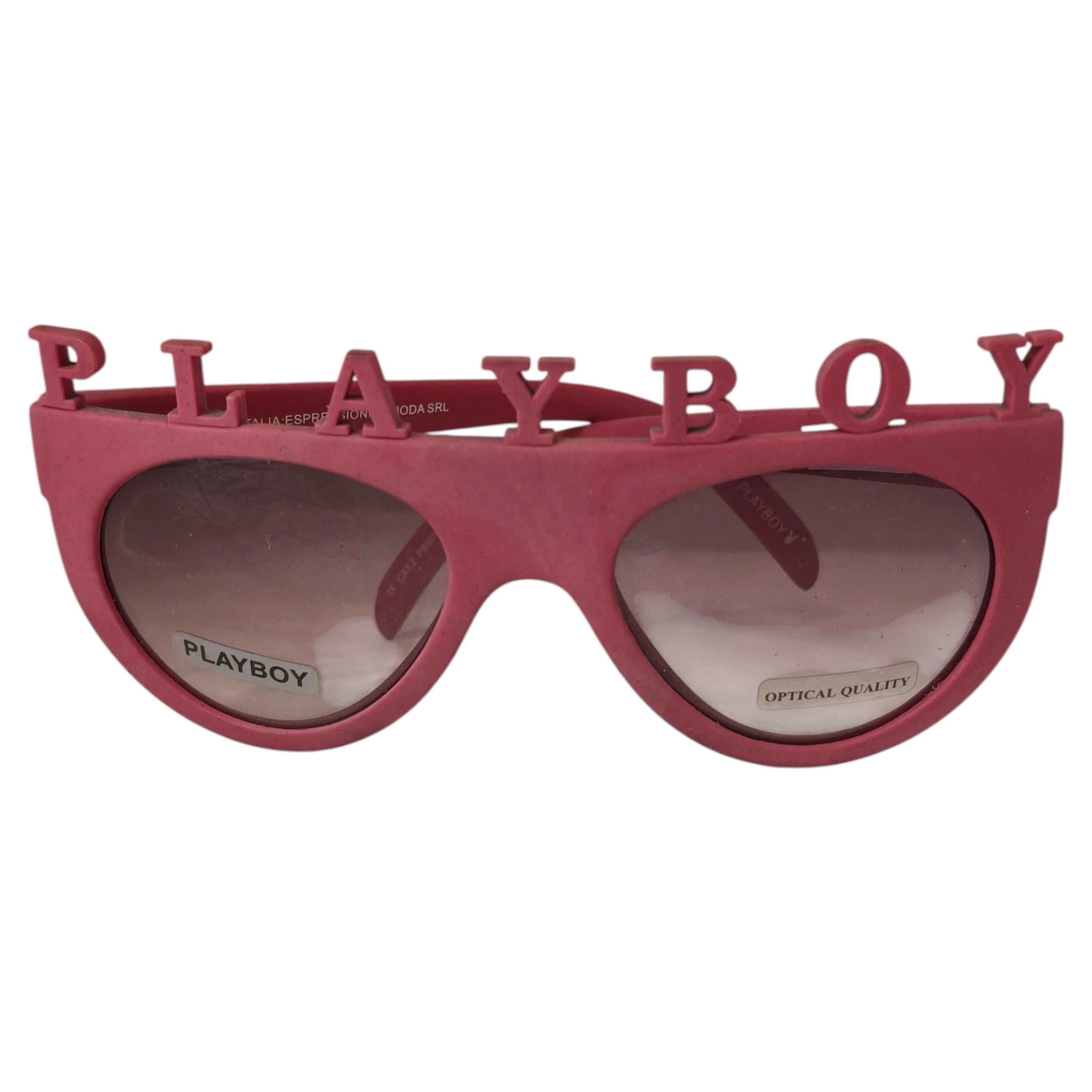 Vintage Playboy Rosa Sonnenbrille Unisex CIRCA 1990er Jahre verschönertes Design