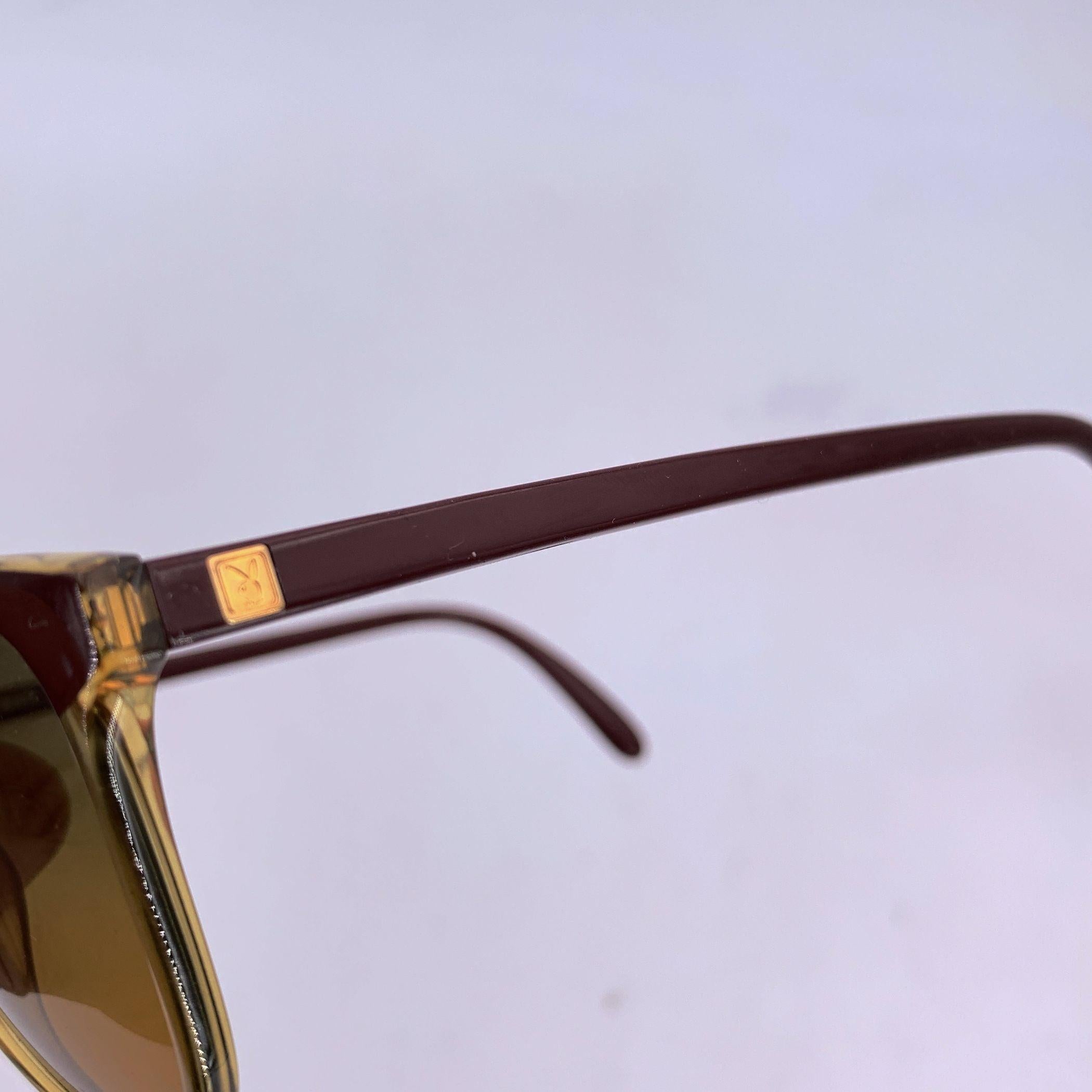 Playboy Vintage Lunettes de soleil unisexes 53/16 140mm Rouge Excellent état - En vente à Rome, Rome