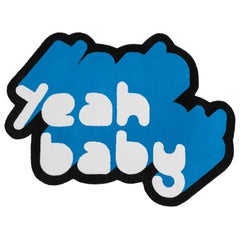 Playful 3 Colors Yeah Baby Rug from Graffiti Collection by Paulo Kobylka, Large