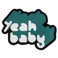 Playful 3 Colors Yeah Baby Rug from Graffiti Collection by Paulo Kobylka, Medium