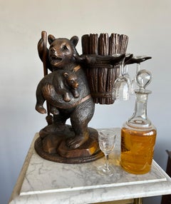 Tantale de famille d'ours Black Forest ludique avec verres et carafe