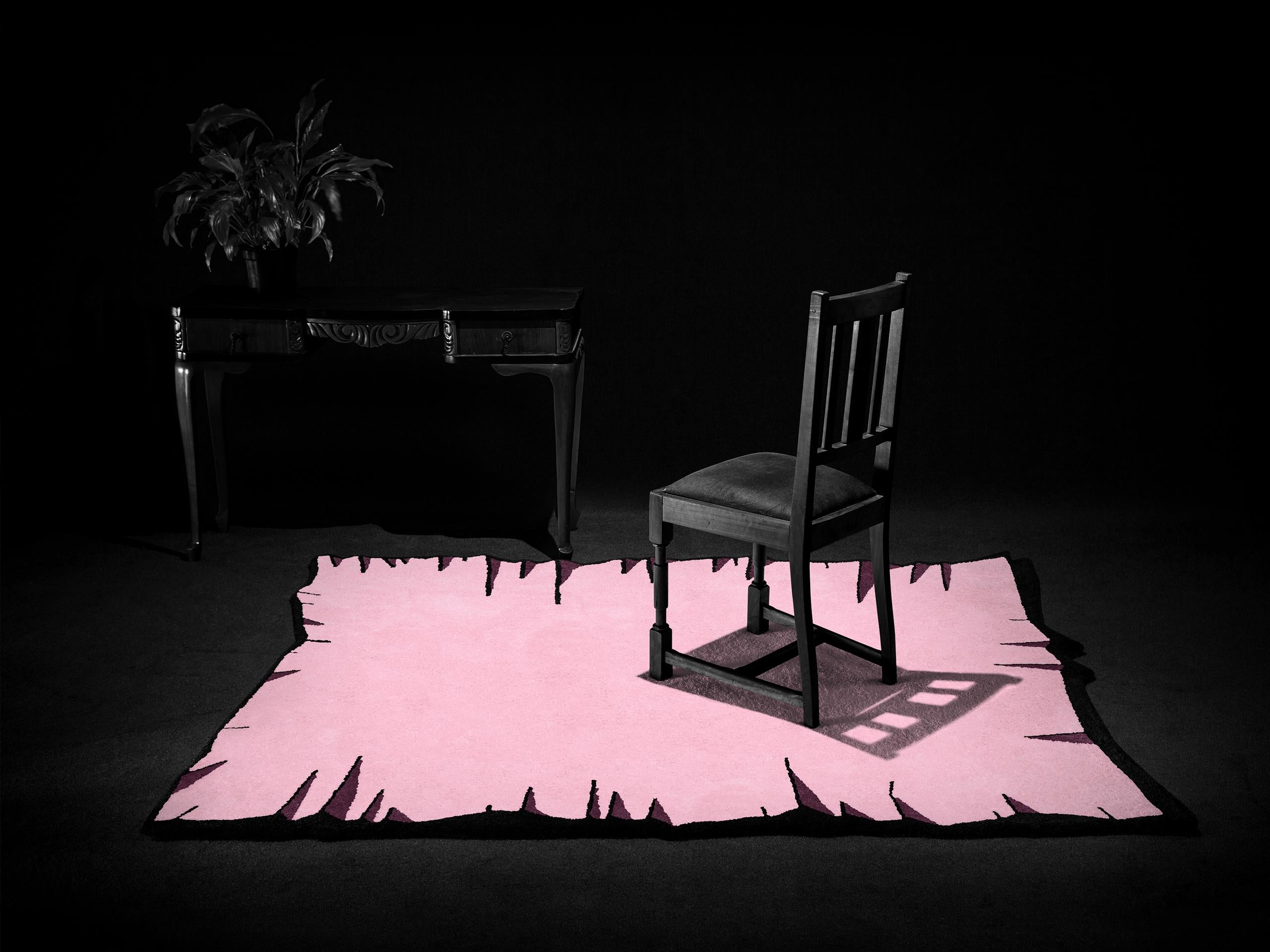 Modern Playful Colorful Crumpled Rug from Graffiti Collection by Paulo Kobylka, Small For Sale