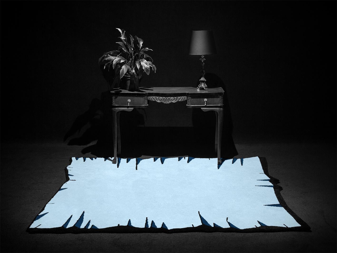 Machine-Made Playful Colorful Crumpled Rug from Graffiti Collection by Paulo Kobylka, Small For Sale