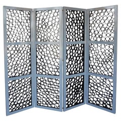 Vintage Playful Crosscut Bamboo Screen by Oly Studio