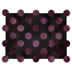 Tappeto Dot Dot Personalizzabile Nero e Viola Grande