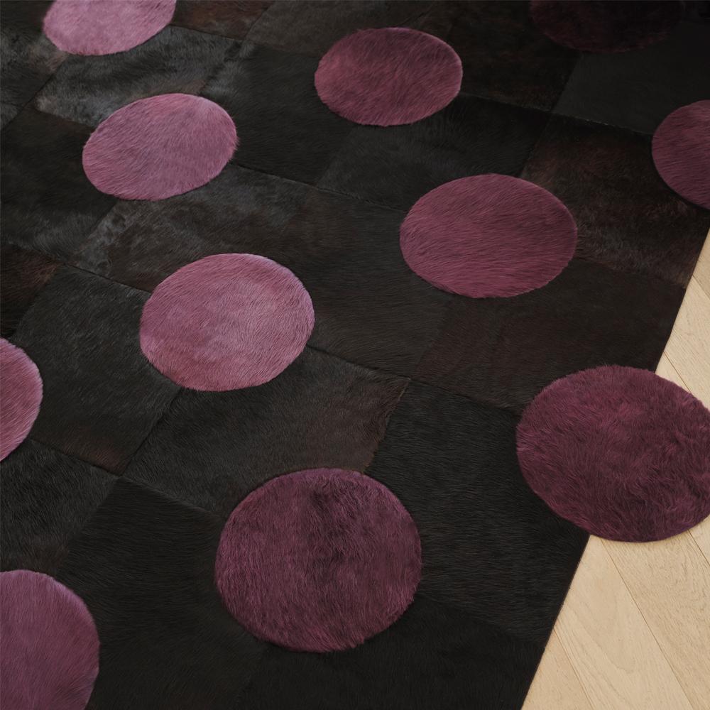 Tappeto Dot Dot Dot personalizzabile nero e viola XXL grande In condizioni Nuovo in vendita a Charlotte, NC
