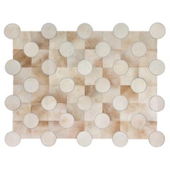 Alfombra de Lunares Crema y Plata Personalizable XLarge