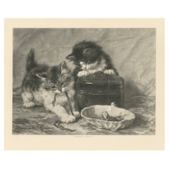 "Playful Exploration" - Cats and Kittens by Henriette Ronner (1894)