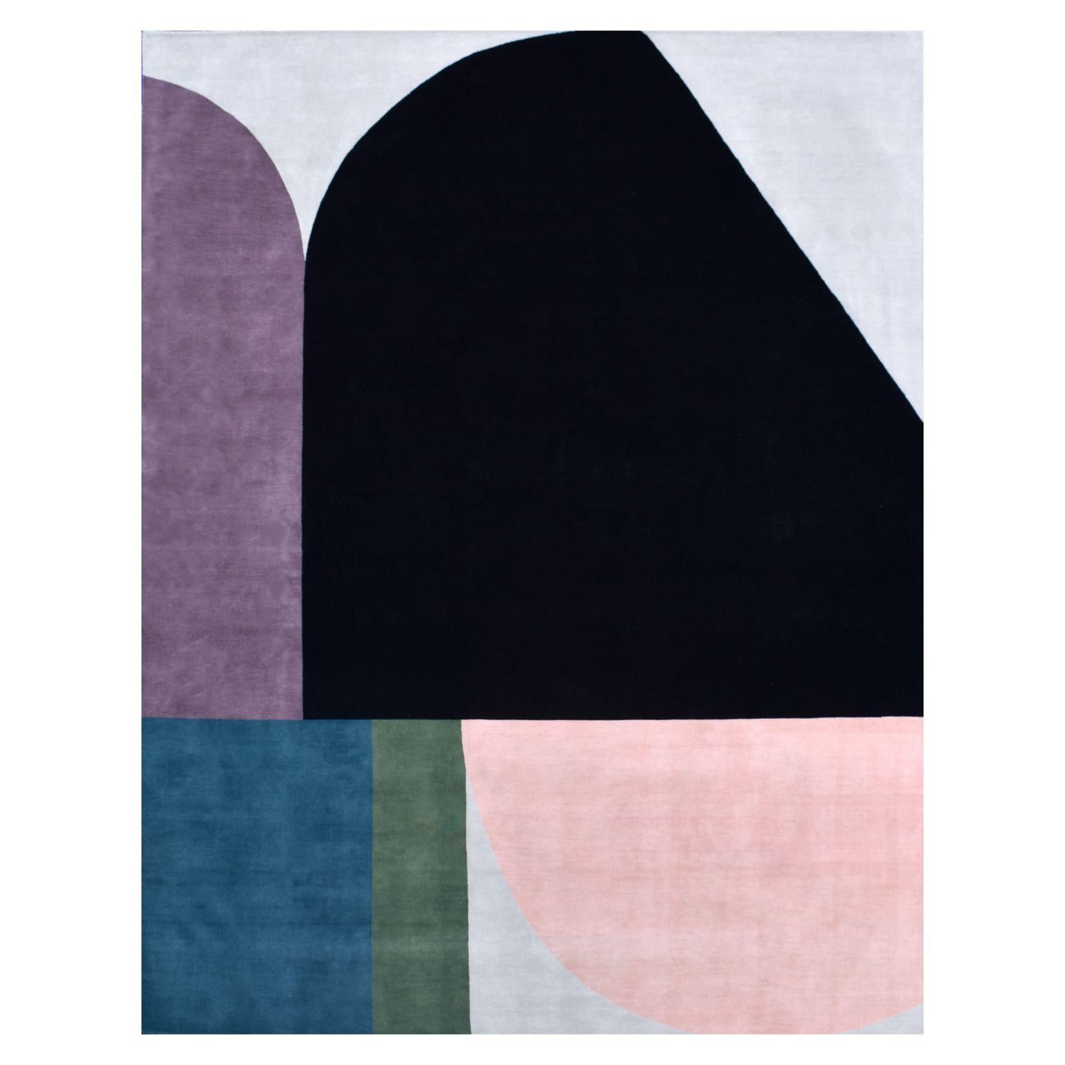 Playful large rug by Art & Loom
Dimensions: D 304.8 x H 426.7 cm
Materials: New Zealand wool & Chinese silk
Quality (Knots per Inch): 100
Also available in different dimensions.

Samantha Gallacher has always had a keen eye for aesthetics,