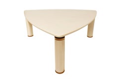 Memphis-Style Creme Lacquered Dining Table Bizarra