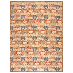 Playful Multicolor Heart Pattern Reproduction American Hooked Rug 9
x12
Carpet