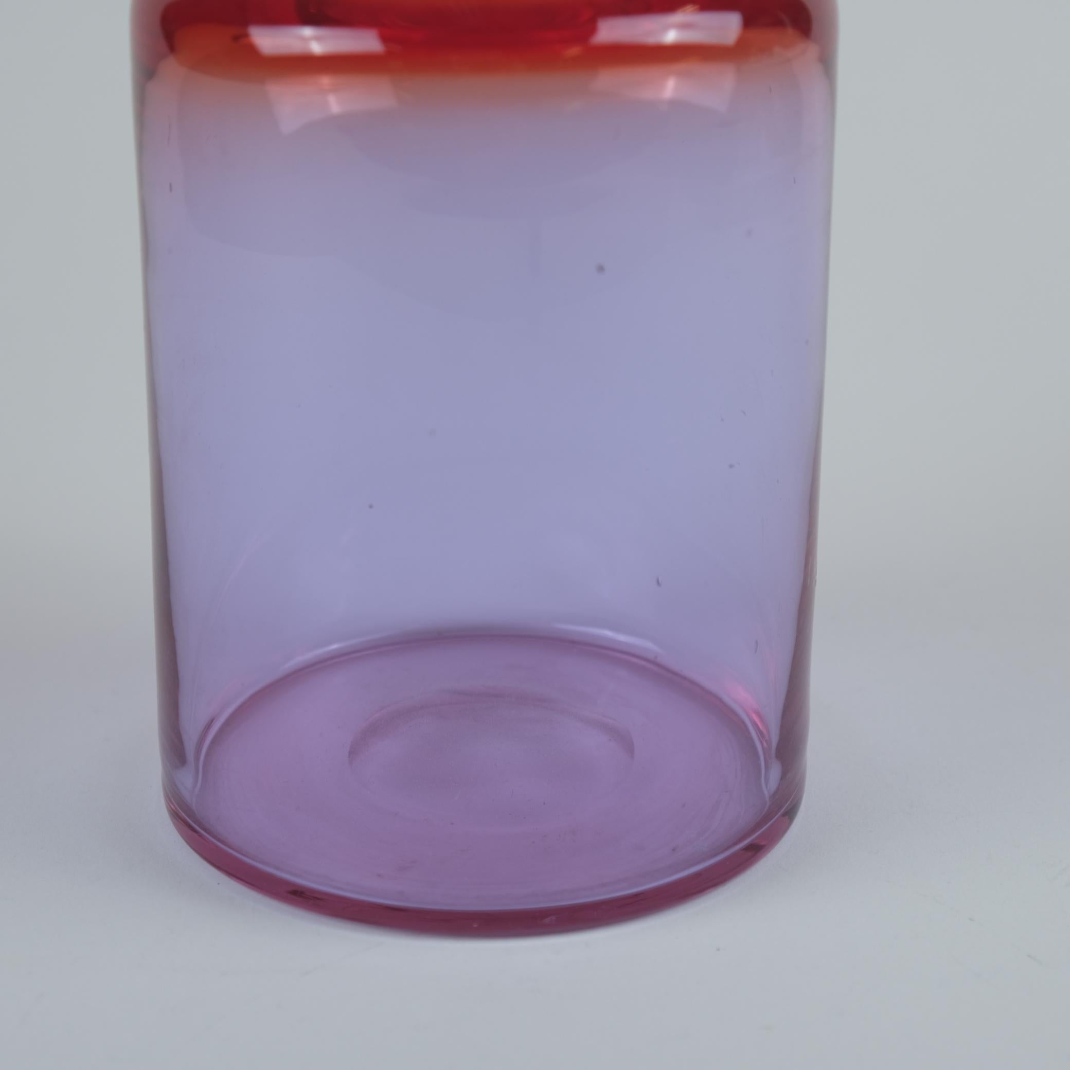 Verre brun Vase en verre d'art 