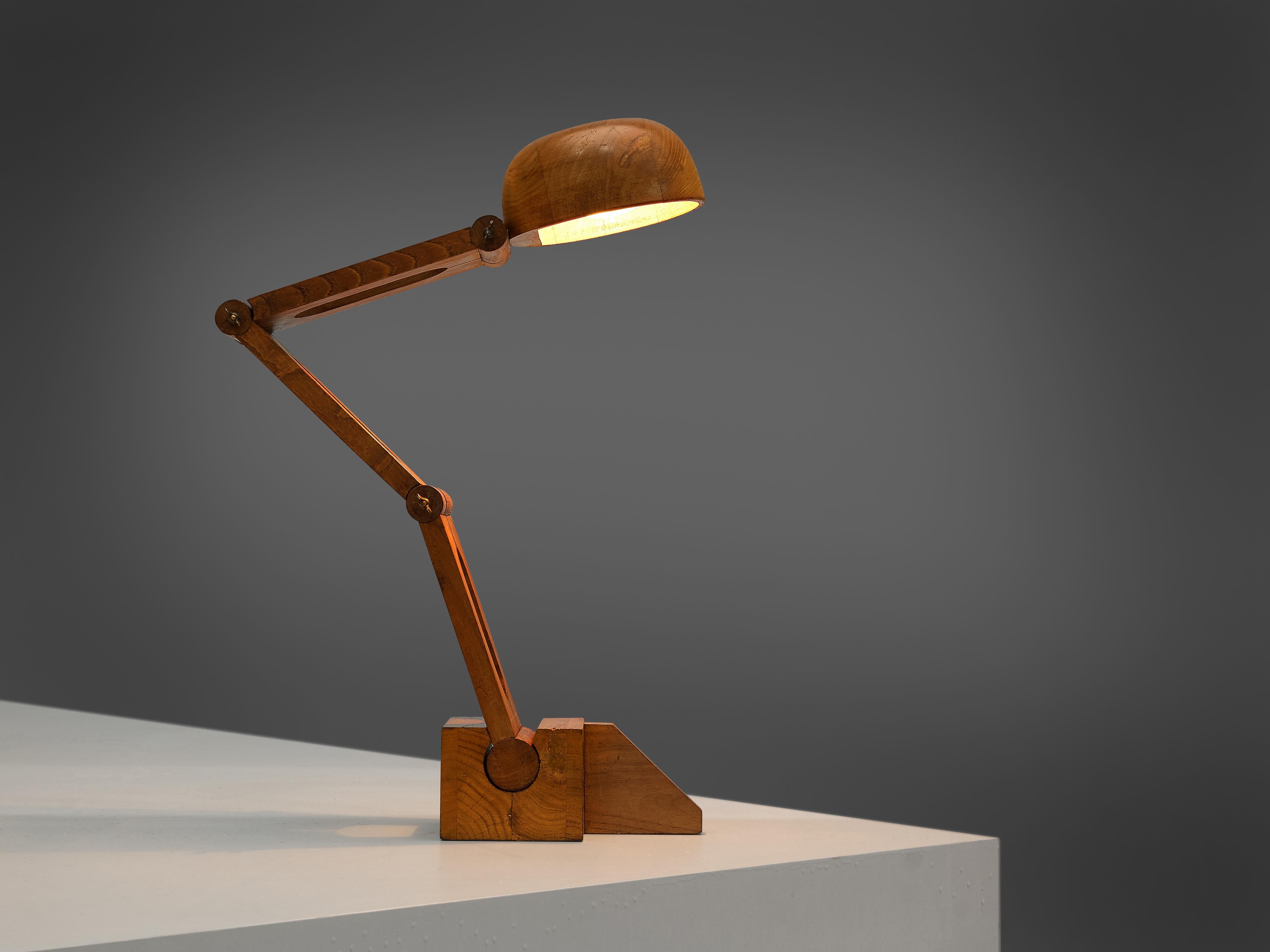Playful Table Lamp by Paolo Pallucco in Solid Oak 2
