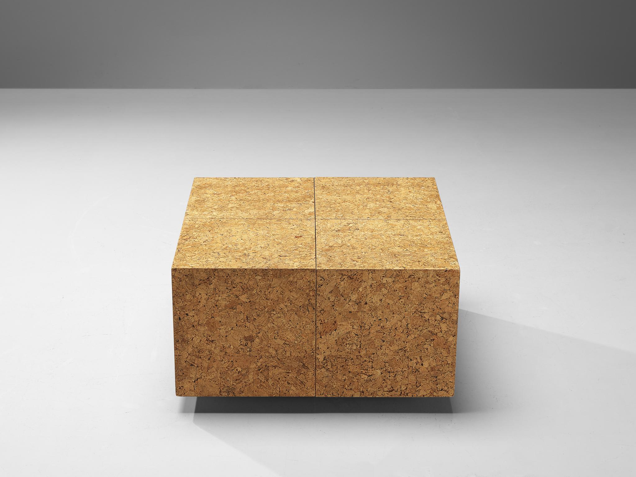 Playful Transformable Coffee Table in Cork  For Sale 3