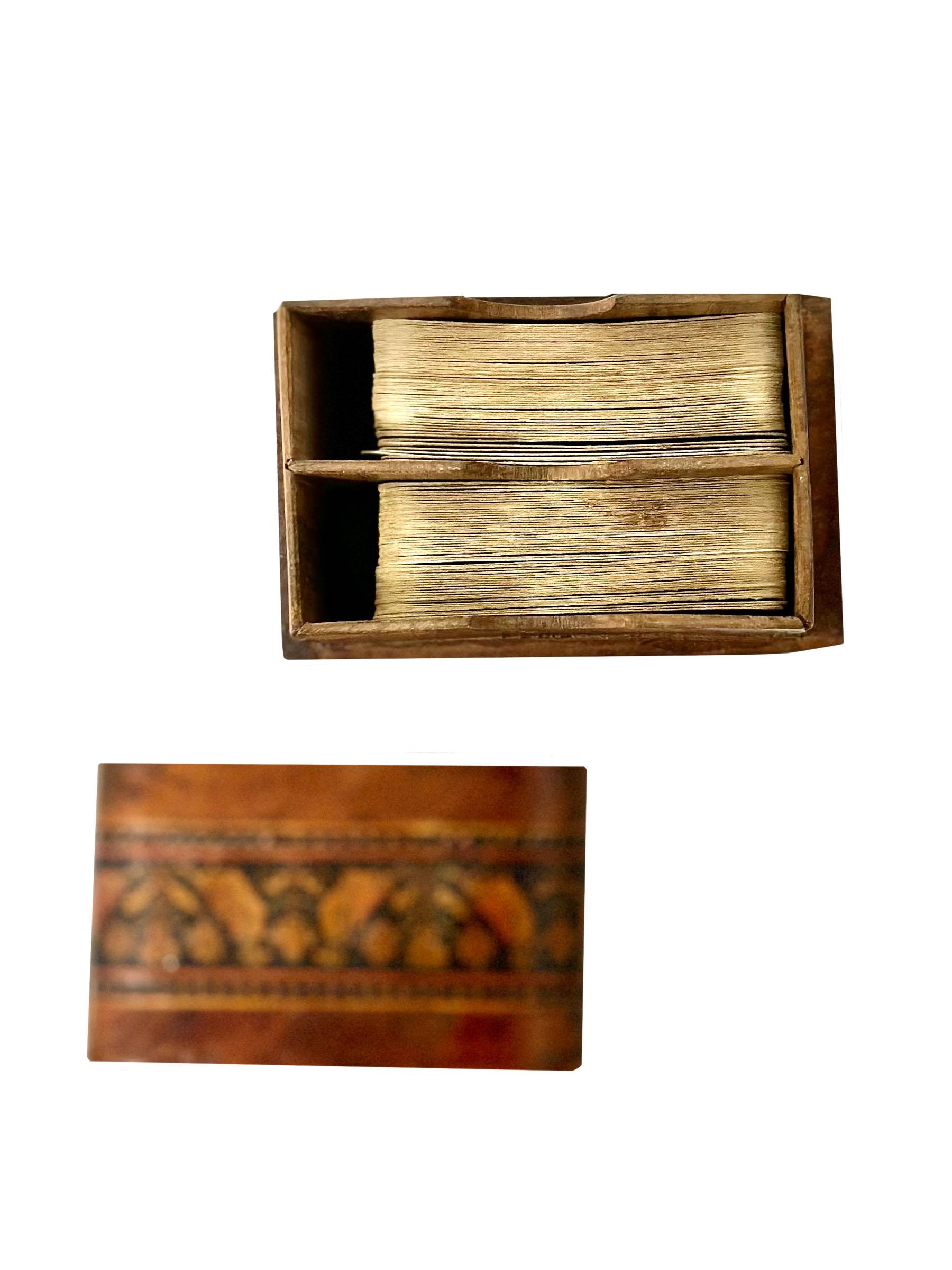 Wood Playing Card Box For Sale