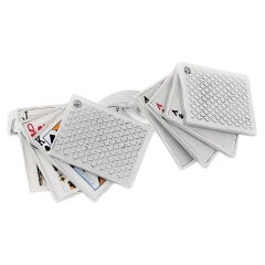 Boutons de manchette de jeu de cartes en acier inoxydable