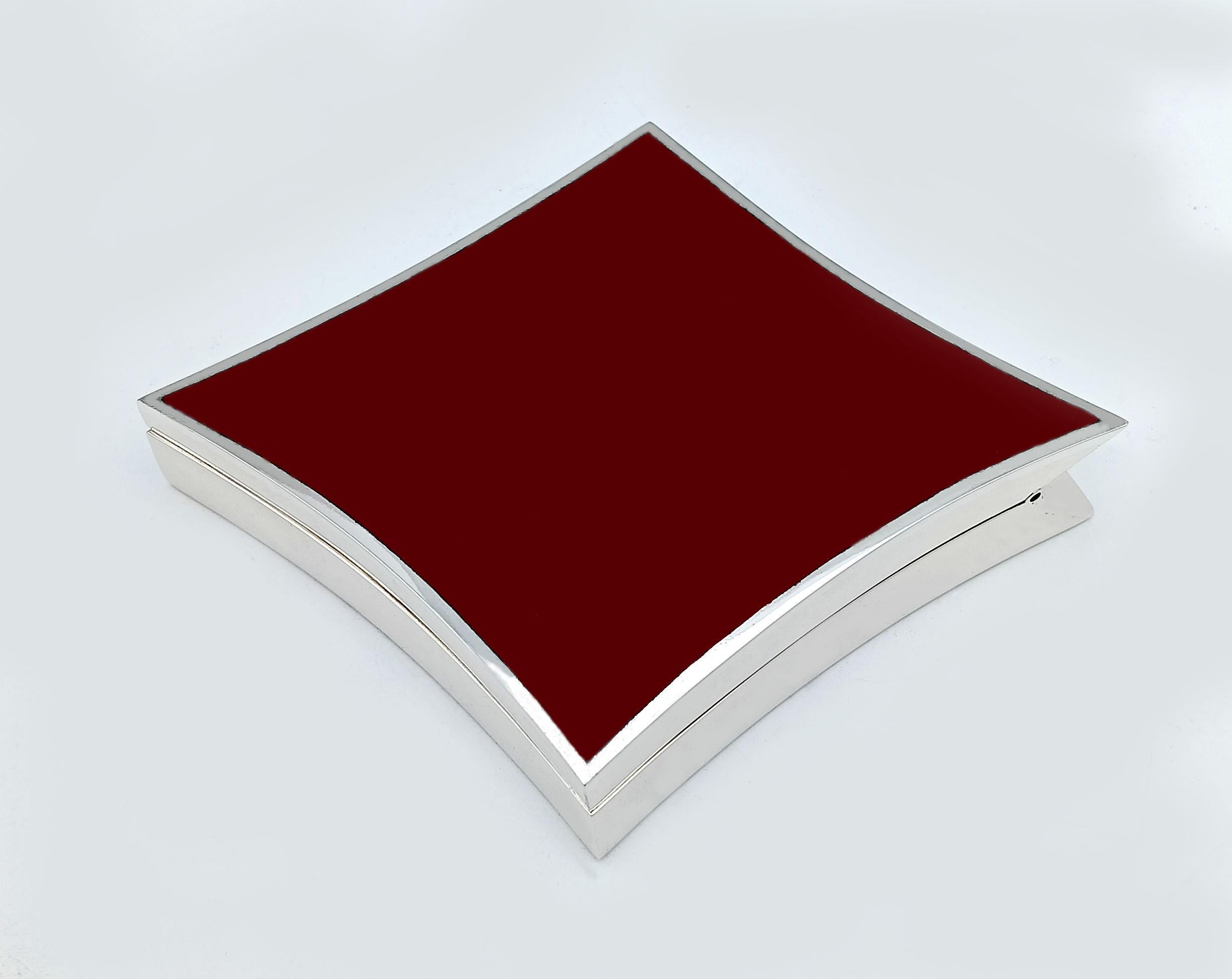 Scatole a forma di semi di carte da gioco Set di 4 scatole in smalto cotto guilloché Salimbeni In condizioni ottime in vendita a Firenze, FI