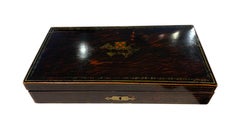Playing Cards Casket Box, Rosewood with Paintings, Paris, France, circa 1920