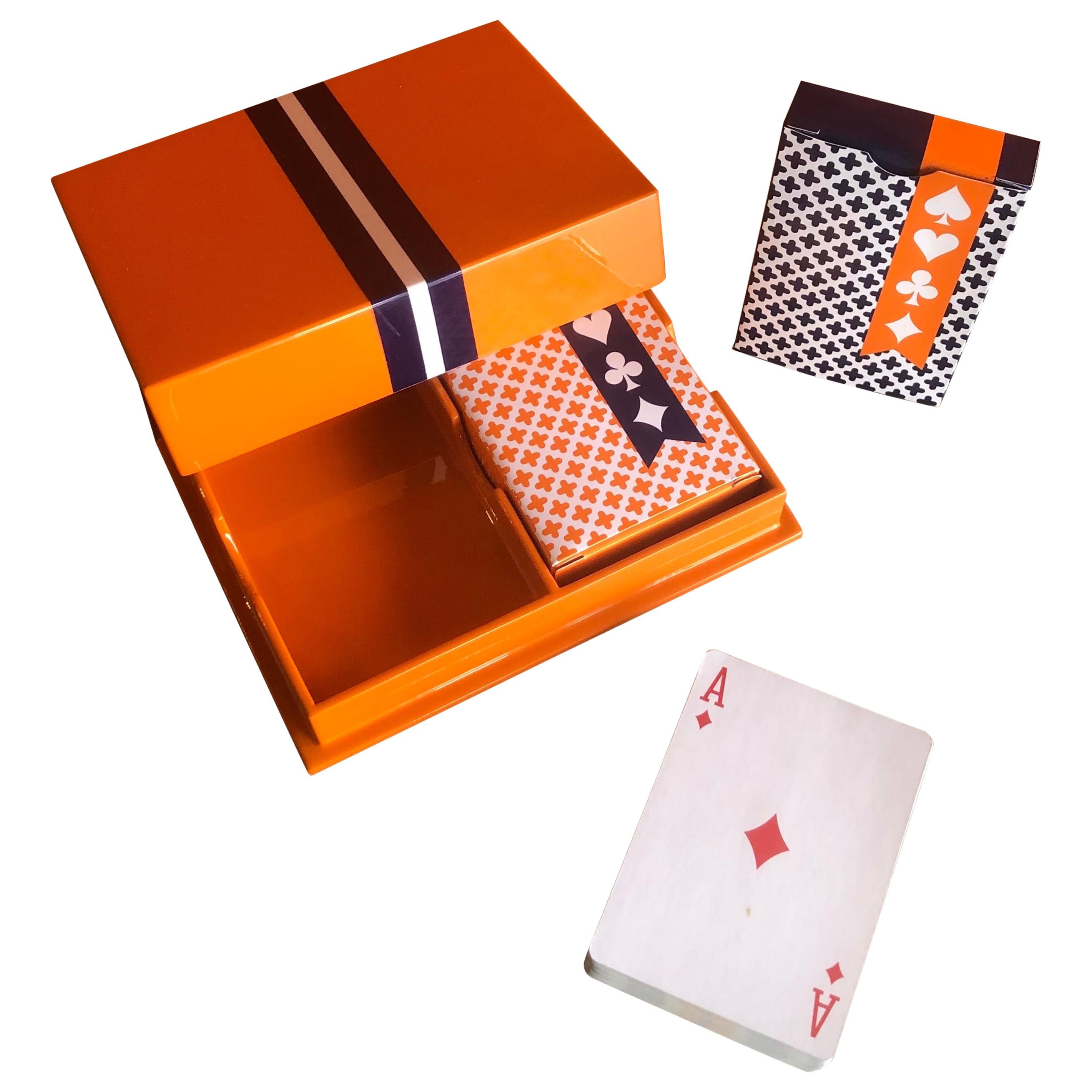 Ensemble de cartes à jouer dans une boîte de Jonathan Adler