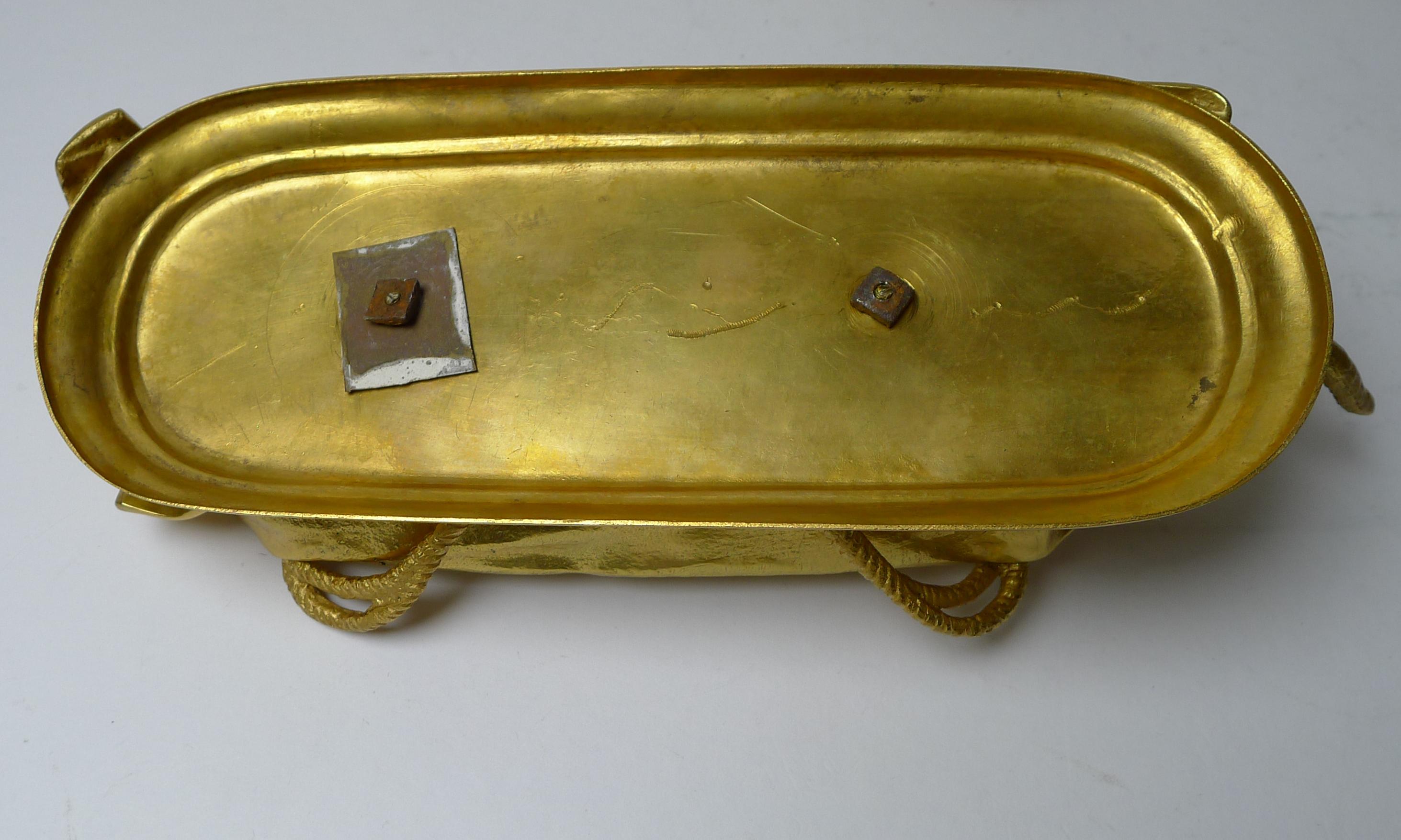 Vergoldetes Bronze-Schreibtisch-Set mit Katzen oder Kitten – um 1890 im Angebot 3