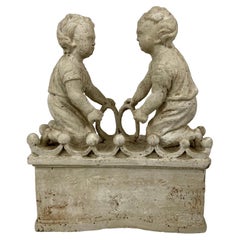 Playing children, hand carved 