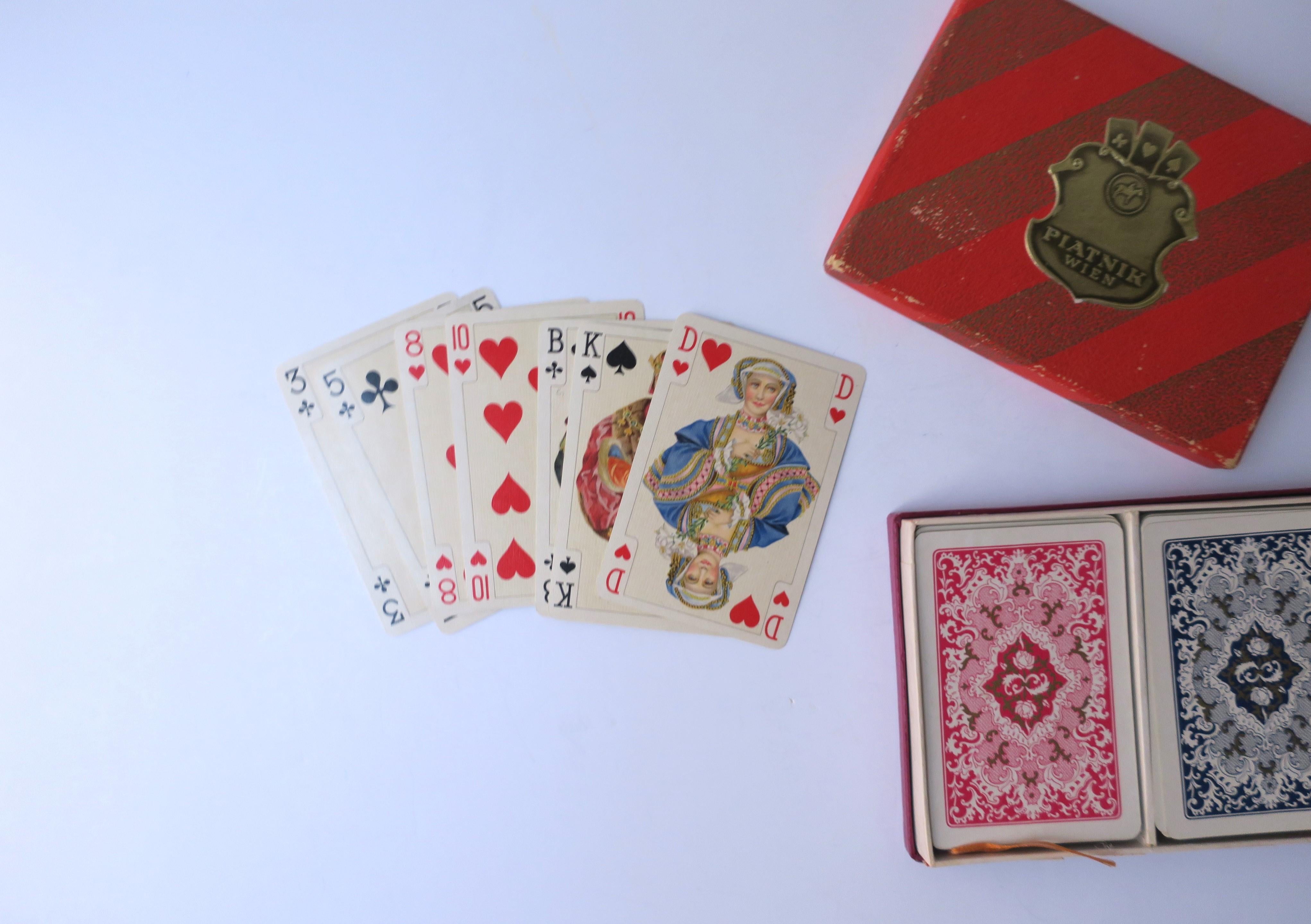 Spielkarten-Doppeldeckiges Kartenspiel aus Österreich (20. Jahrhundert) im Angebot