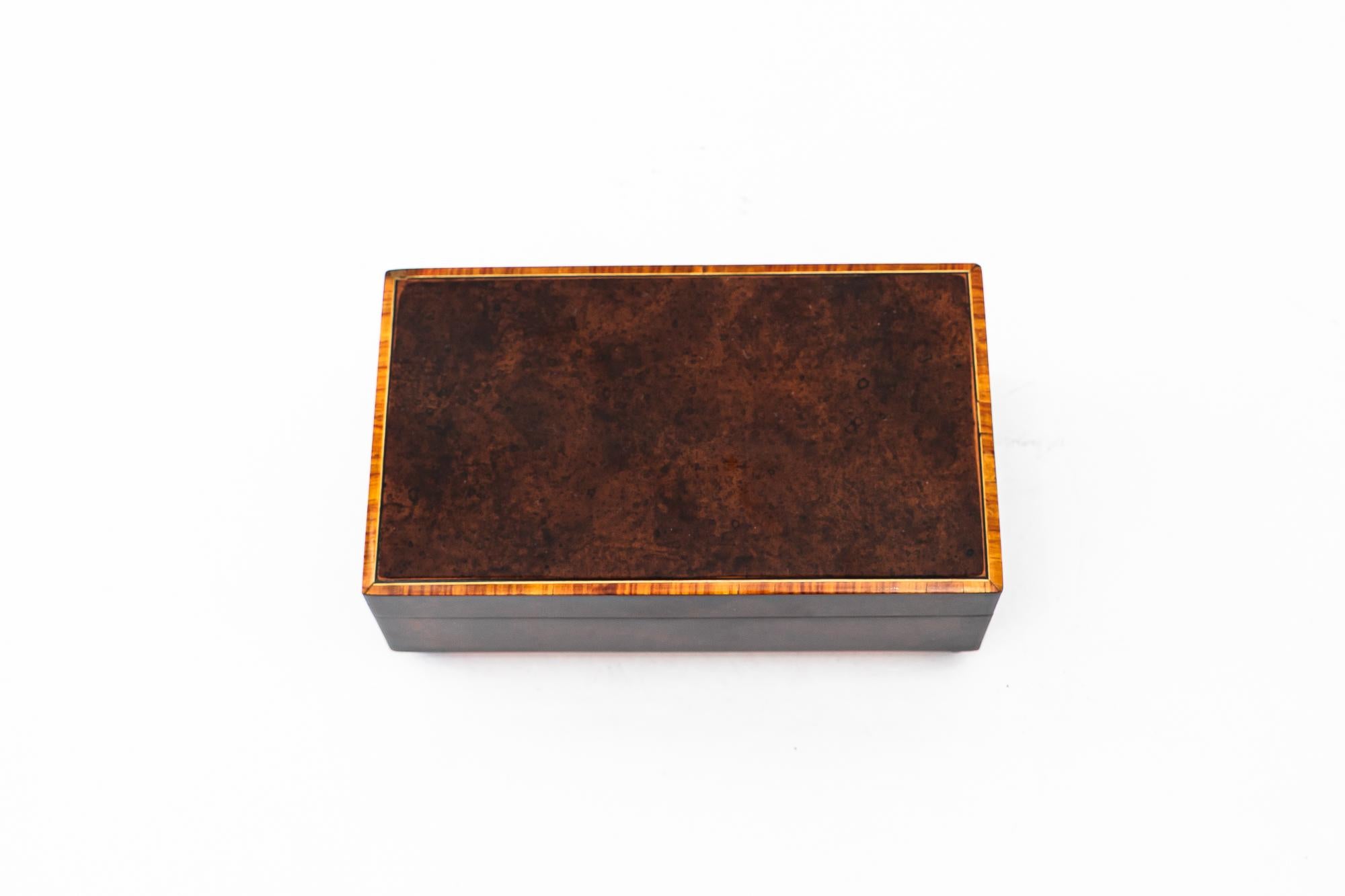 Polished Playing music maple cigarettes box vienna around 1950s For Sale